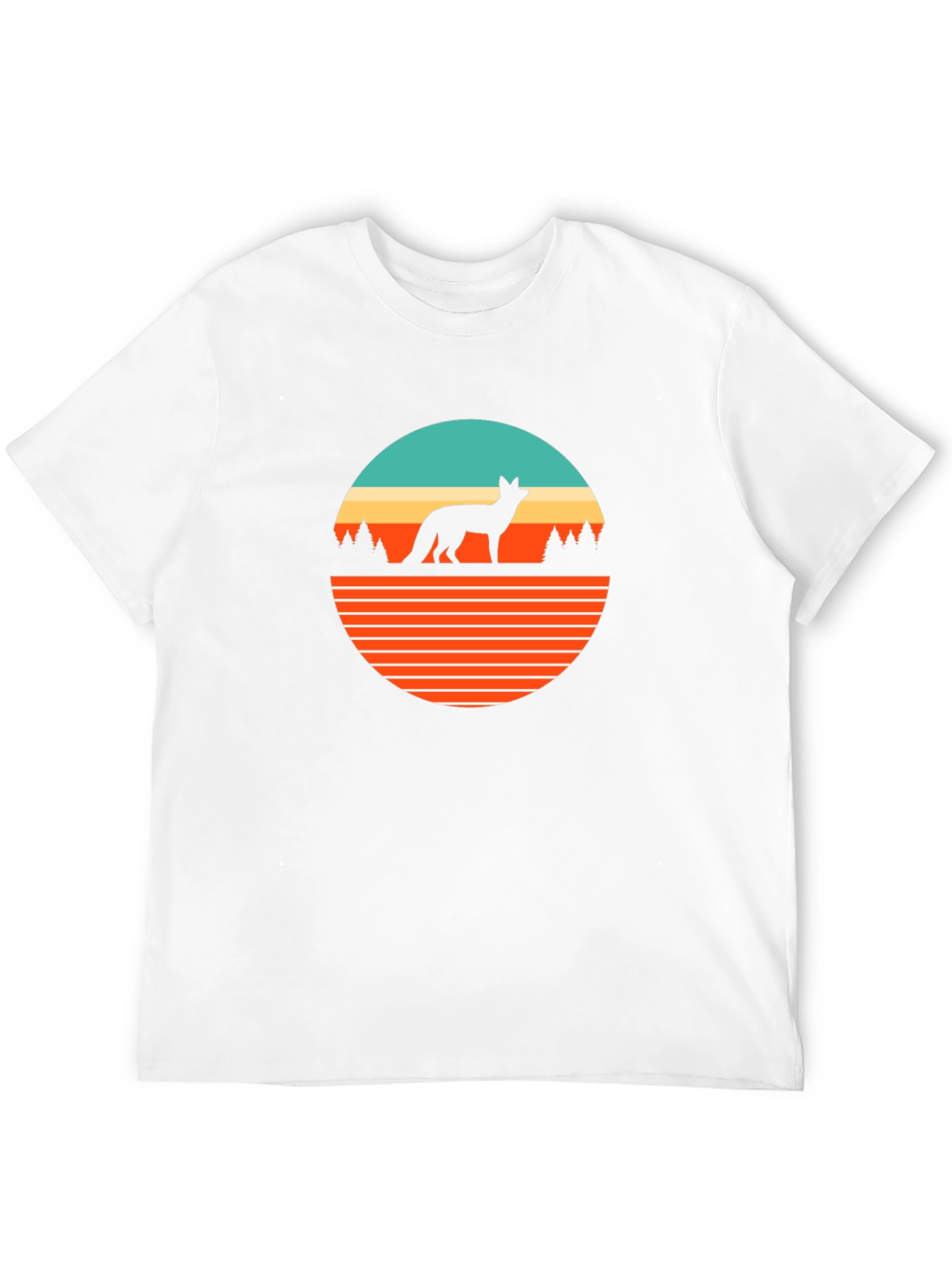 Retro Fox Graphic Tee - Black