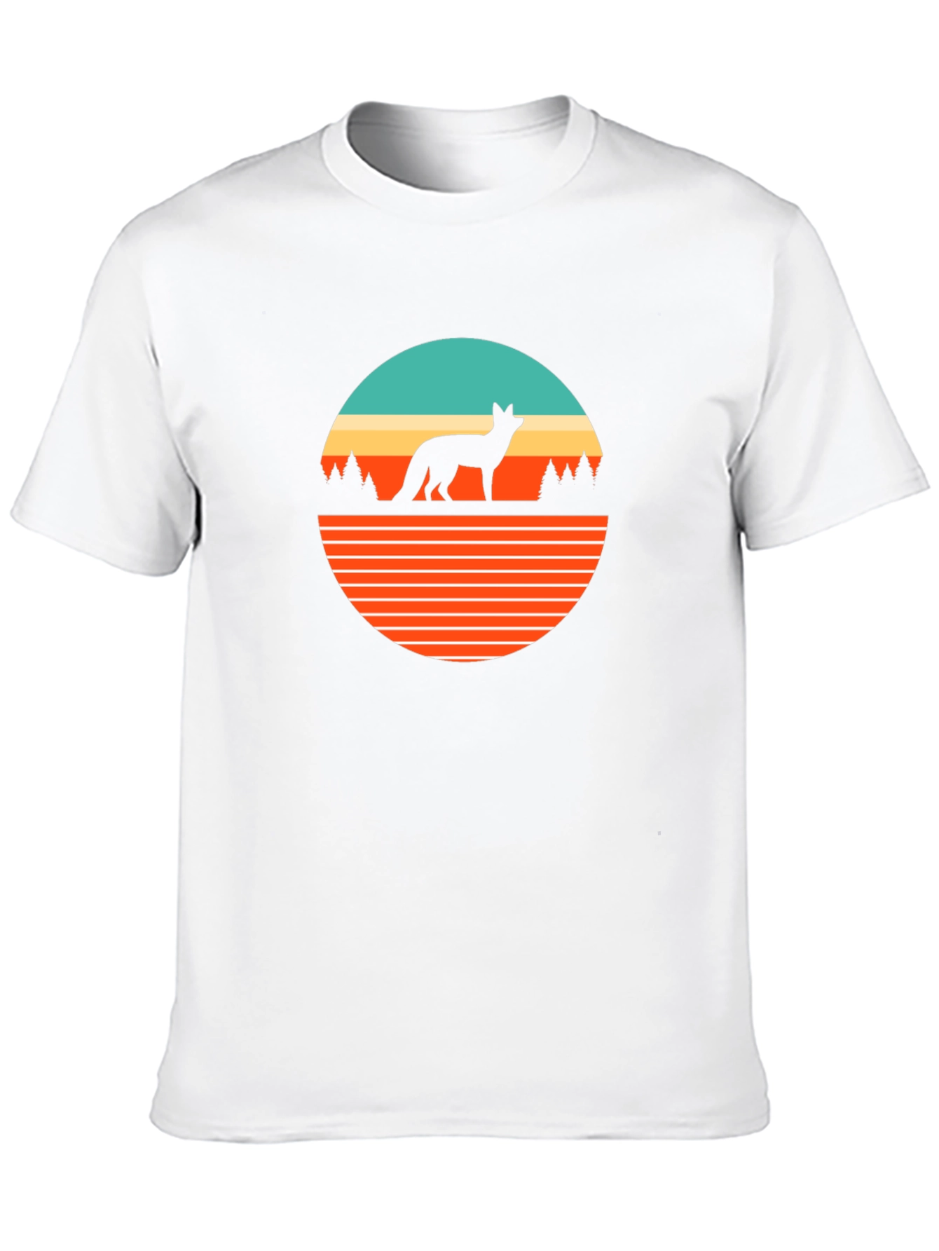 Retro Fox Graphic Tee - Black