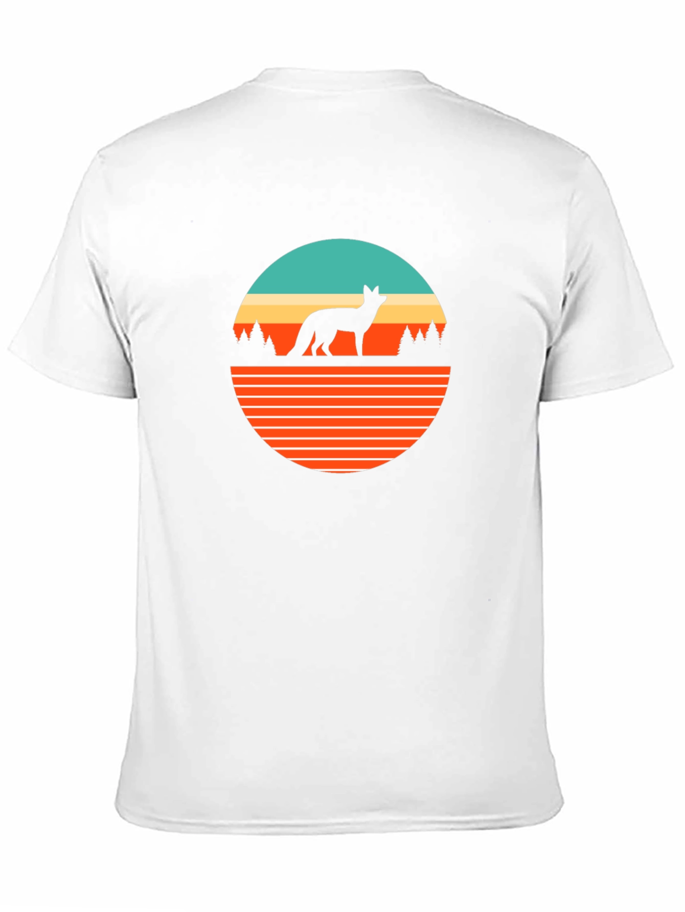 Retro Fox Graphic Tee - Black
