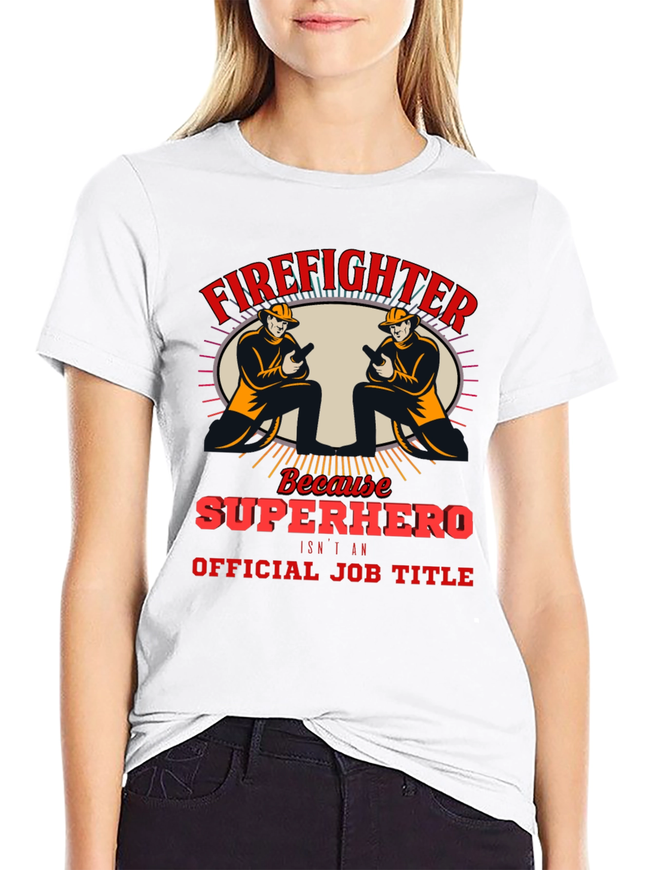 Firefighter Superhero T-Shirt - Heroic Job Pride
