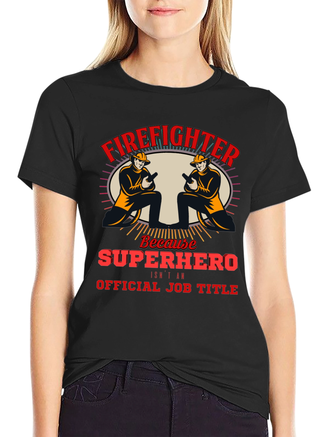 Firefighter Superhero T-Shirt - Heroic Job Pride