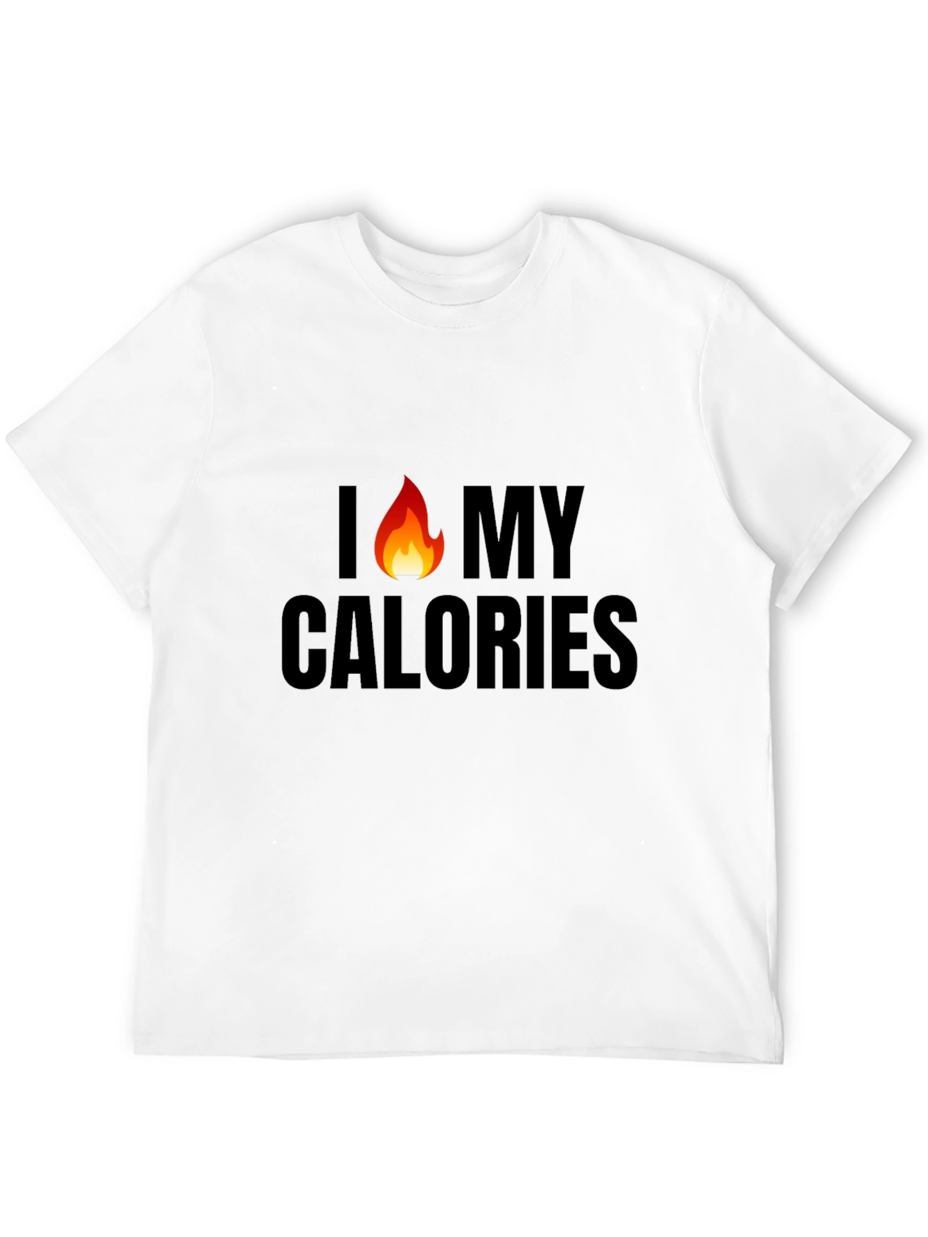 I Burn My Calories Mens Black Graphic Tee