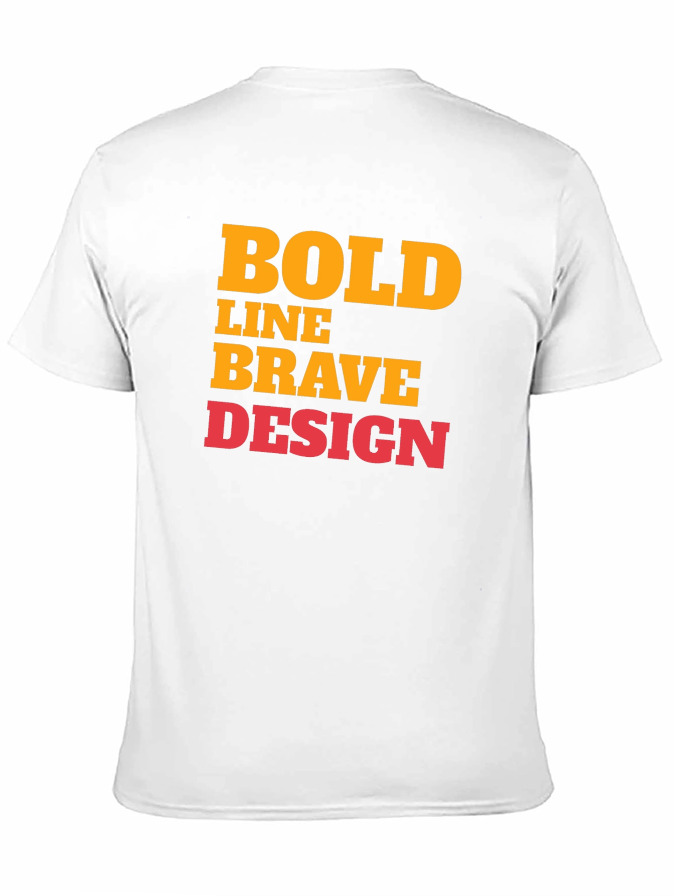 Bold Graphic Print T-Shirt - Brave Design