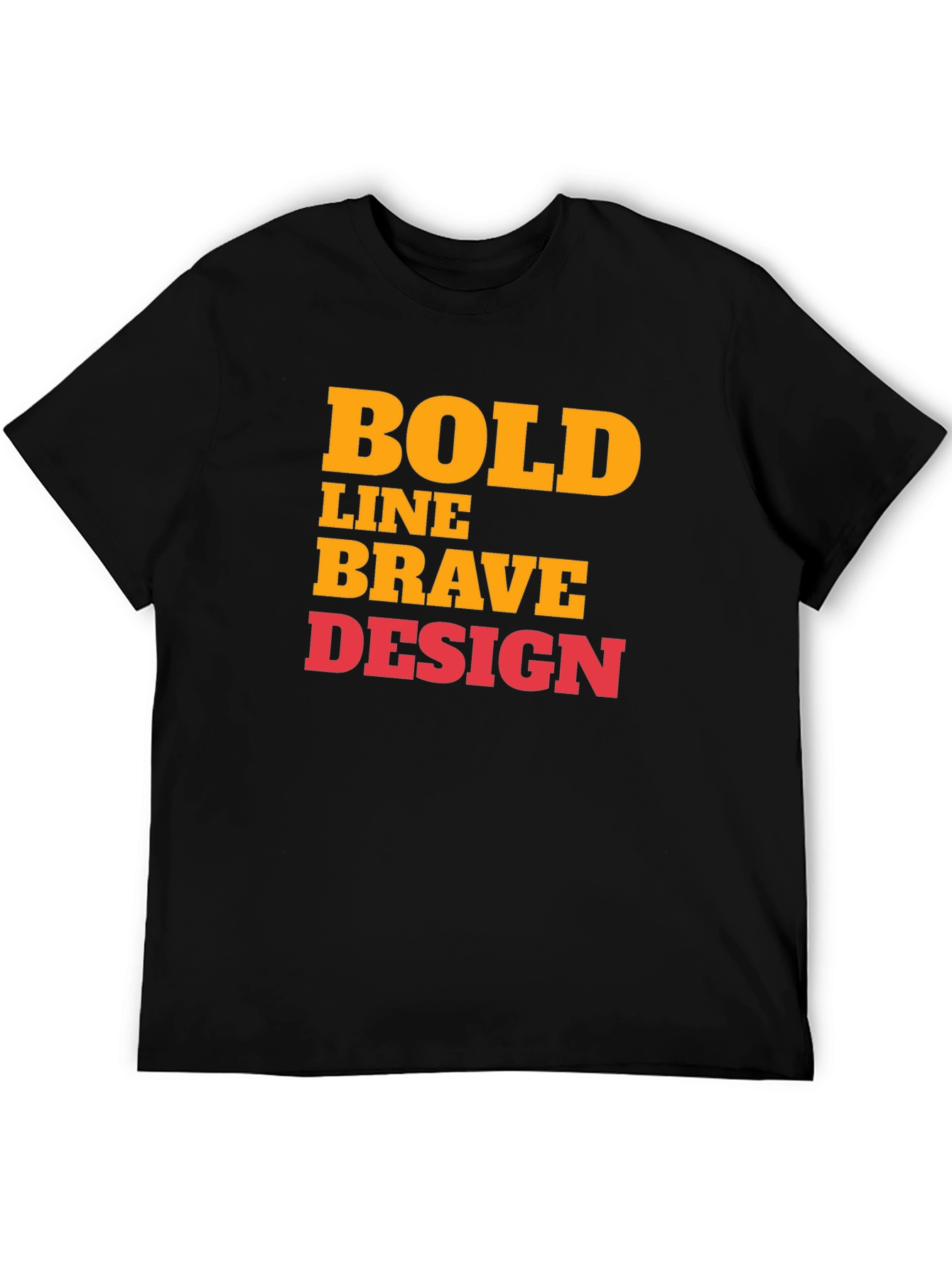 Bold Graphic Print T-Shirt - Brave Design