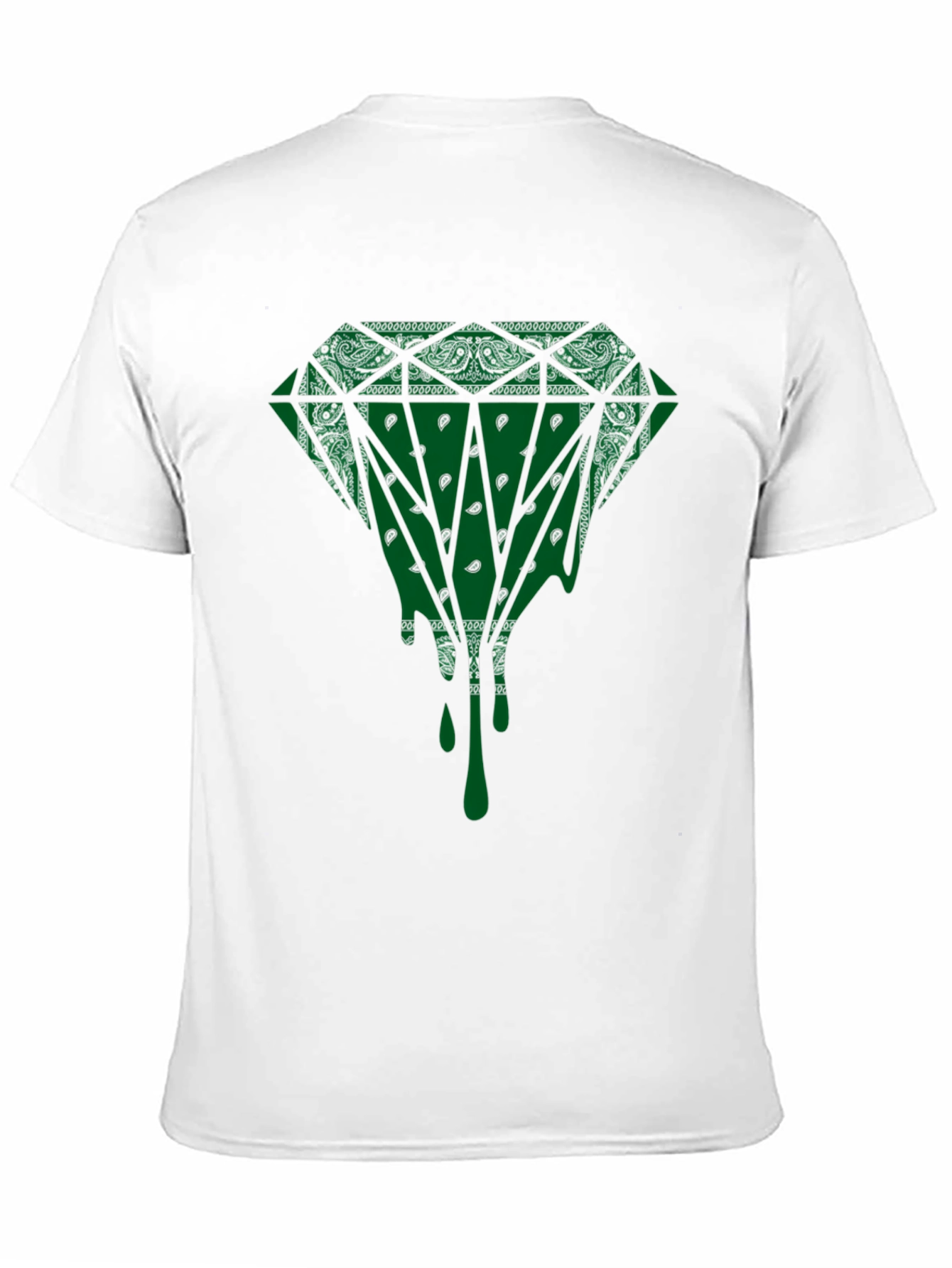 Emerald Bandana Diamond Drip Graphic Tee