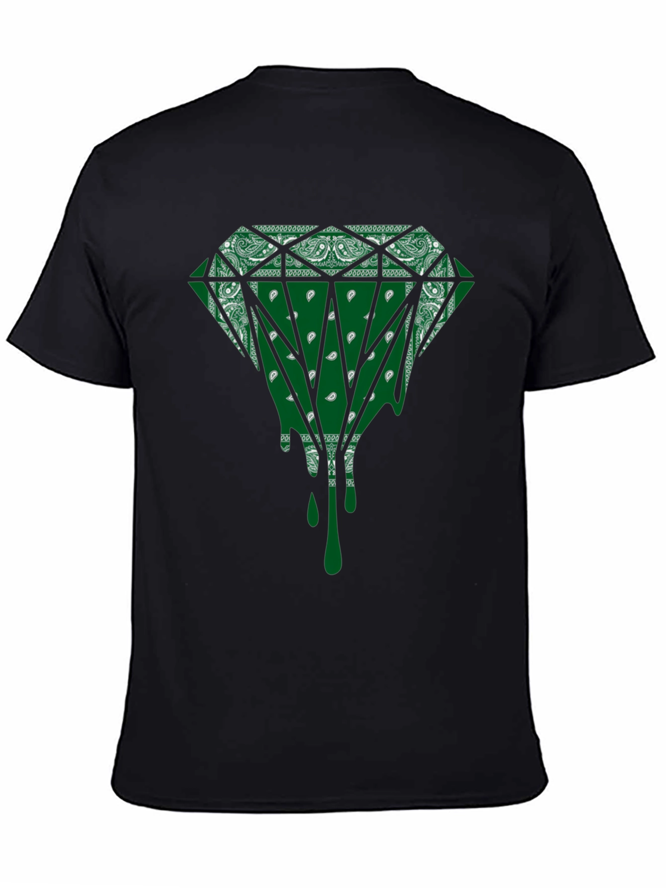 Emerald Bandana Diamond Drip Graphic Tee