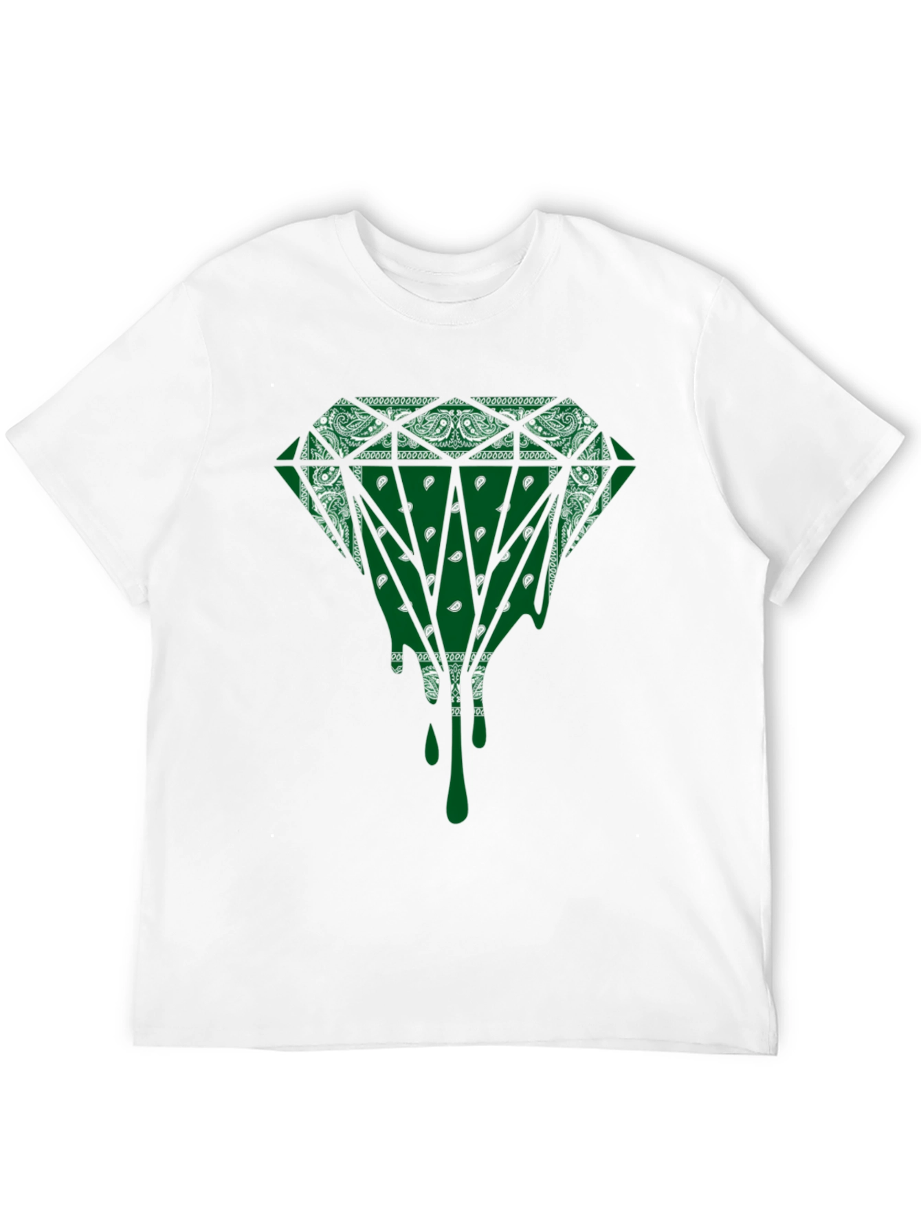 Emerald Bandana Diamond Drip Graphic Tee