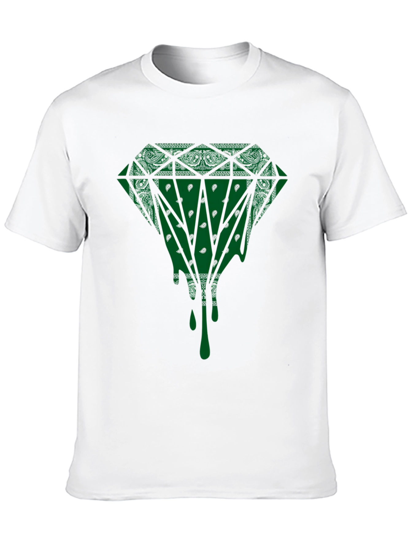 Emerald Bandana Diamond Drip Graphic Tee