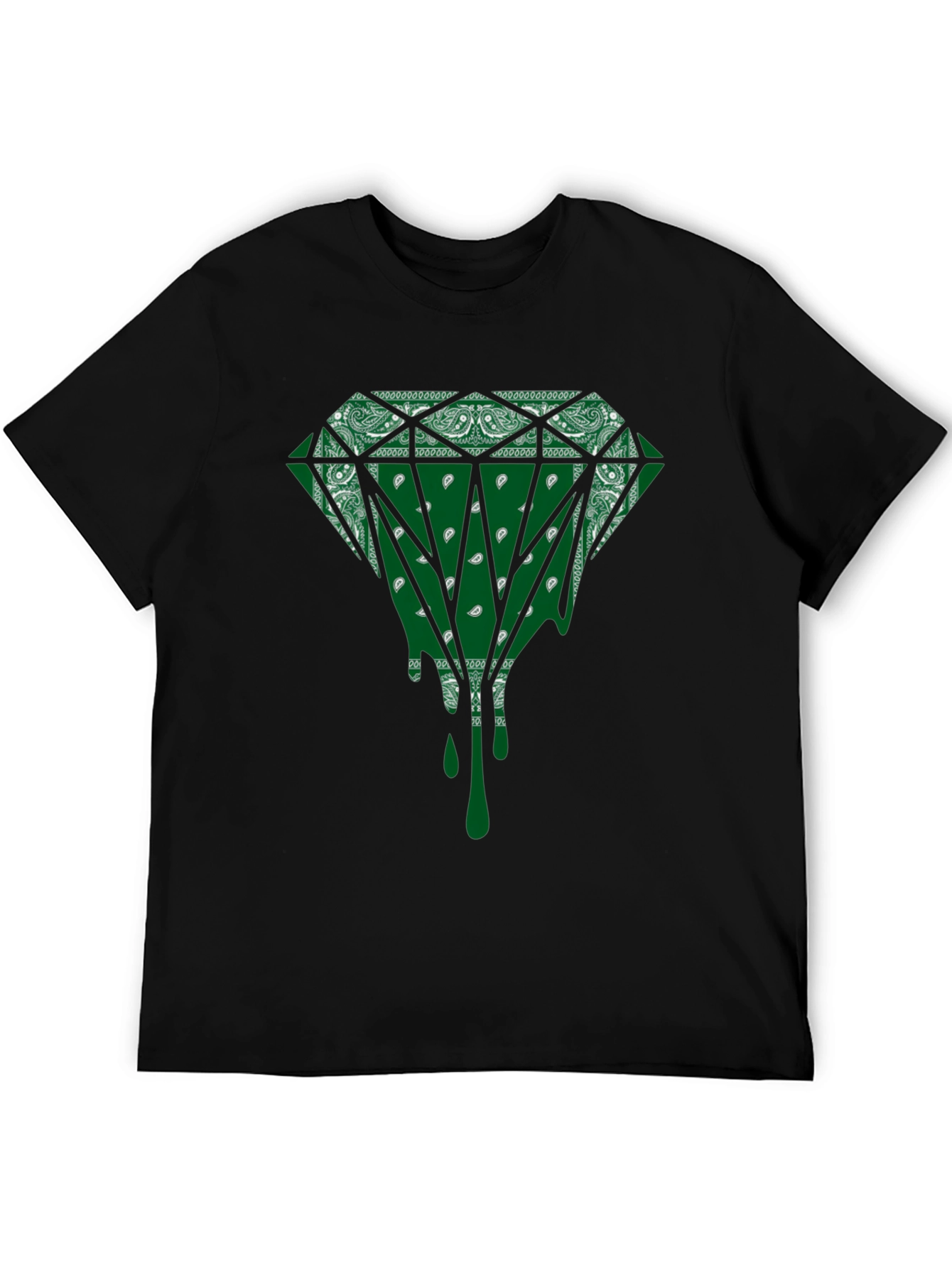 Emerald Bandana Diamond Drip Graphic Tee