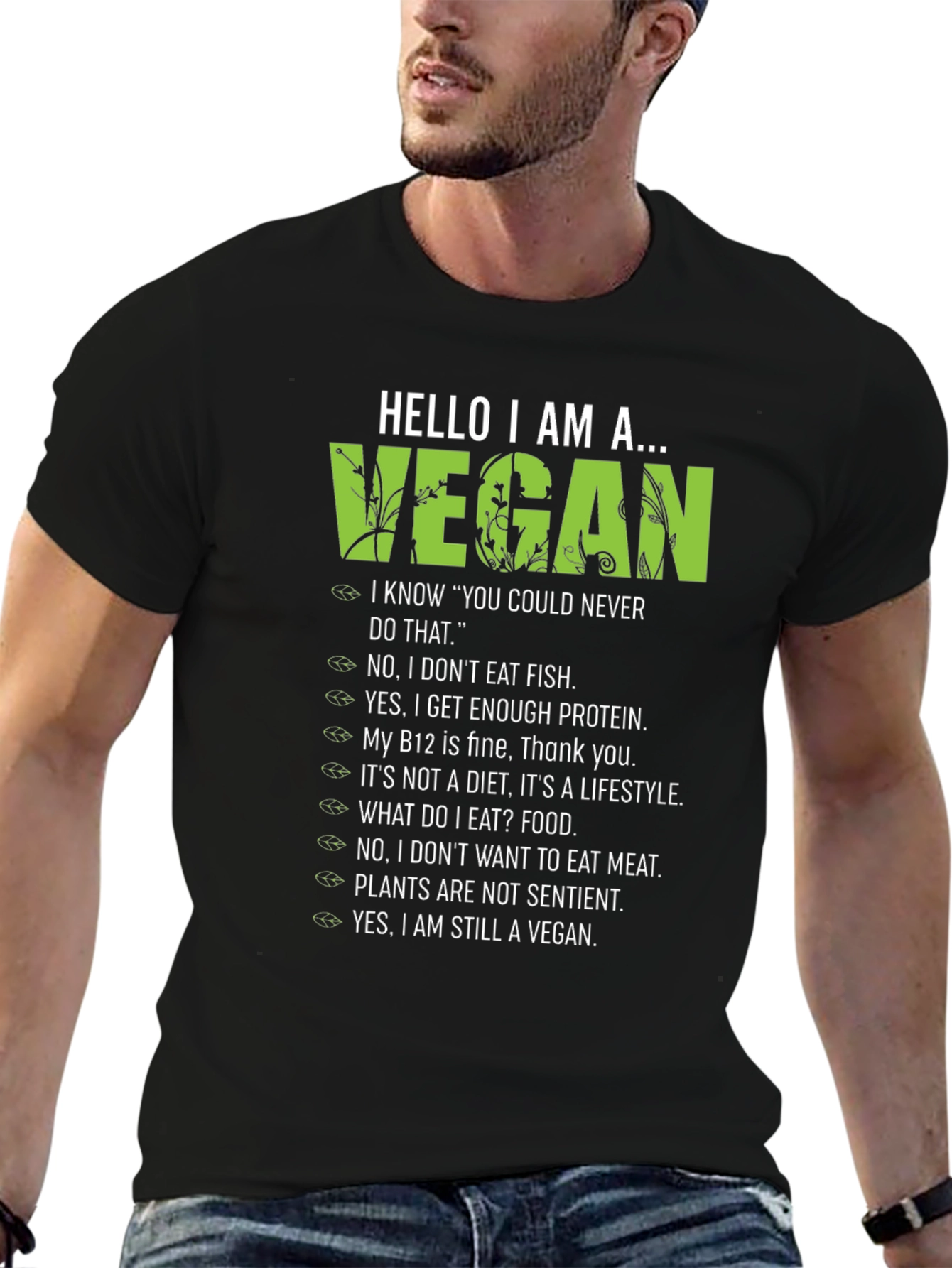 Hello I am a Vegan T-Shirt - Plant-Based Lifestyle
