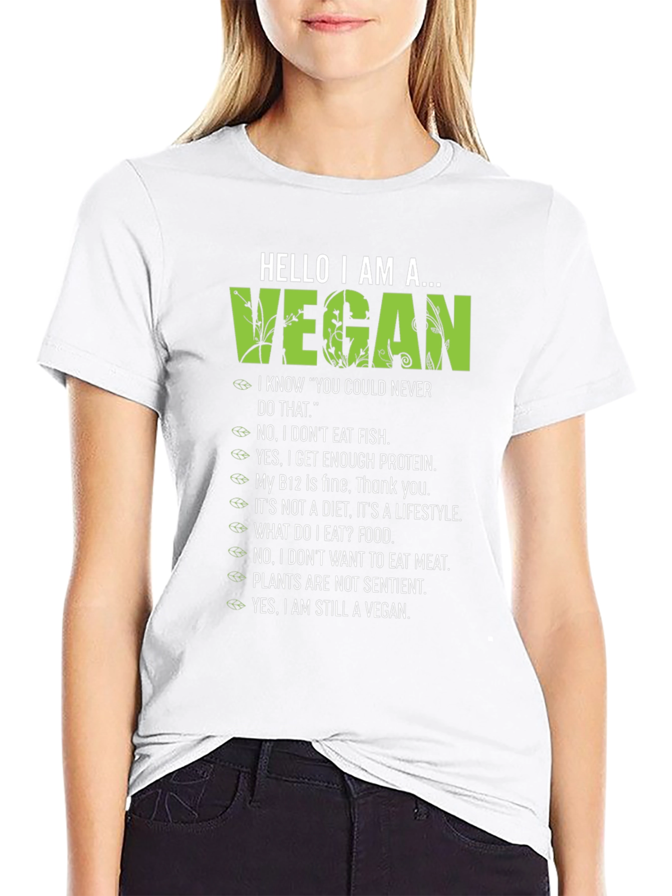 Hello I am a Vegan T-Shirt - Plant-Based Lifestyle