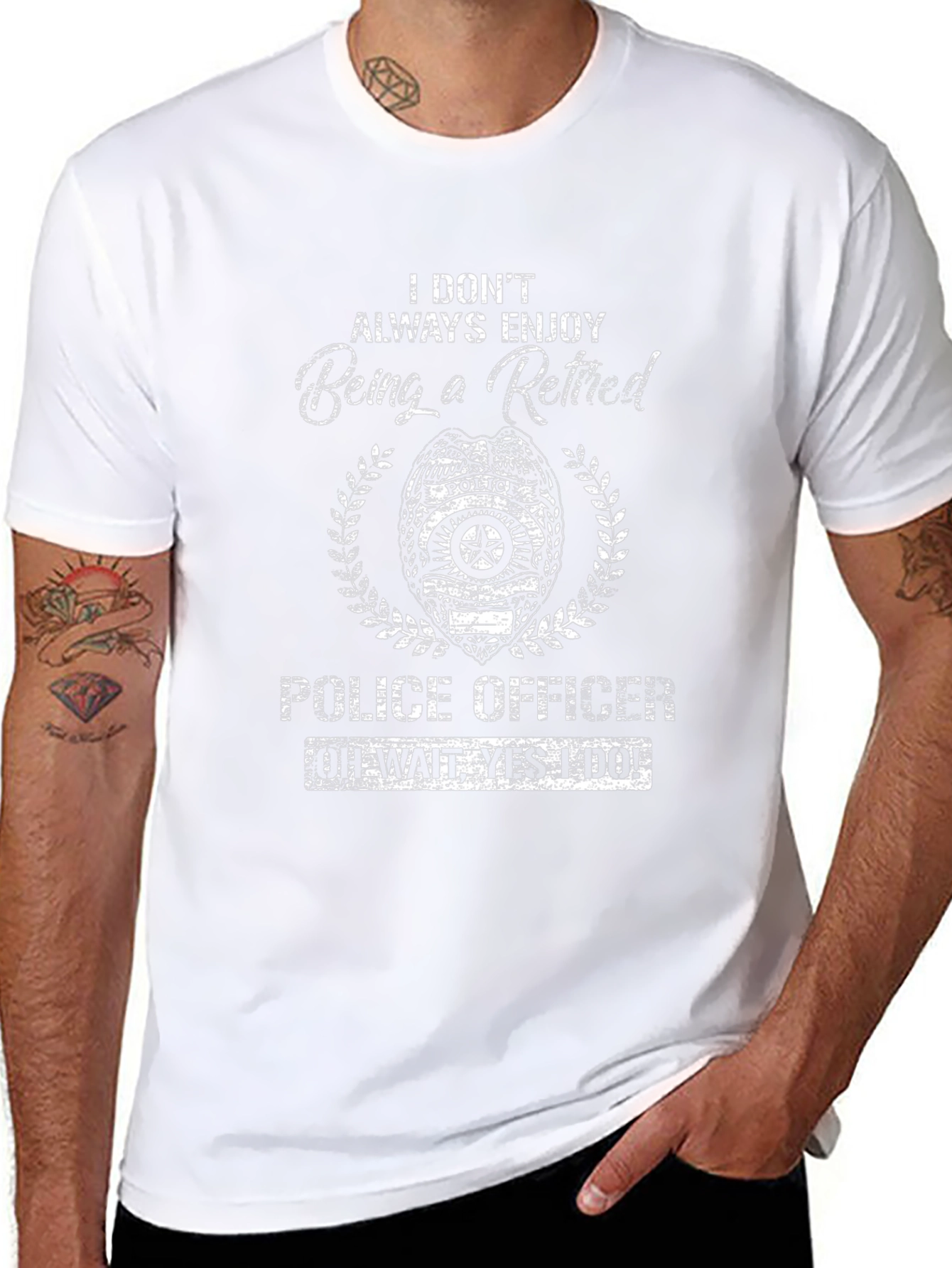 Retired Police Officer T-Shirt - I Dont Always Enjoy