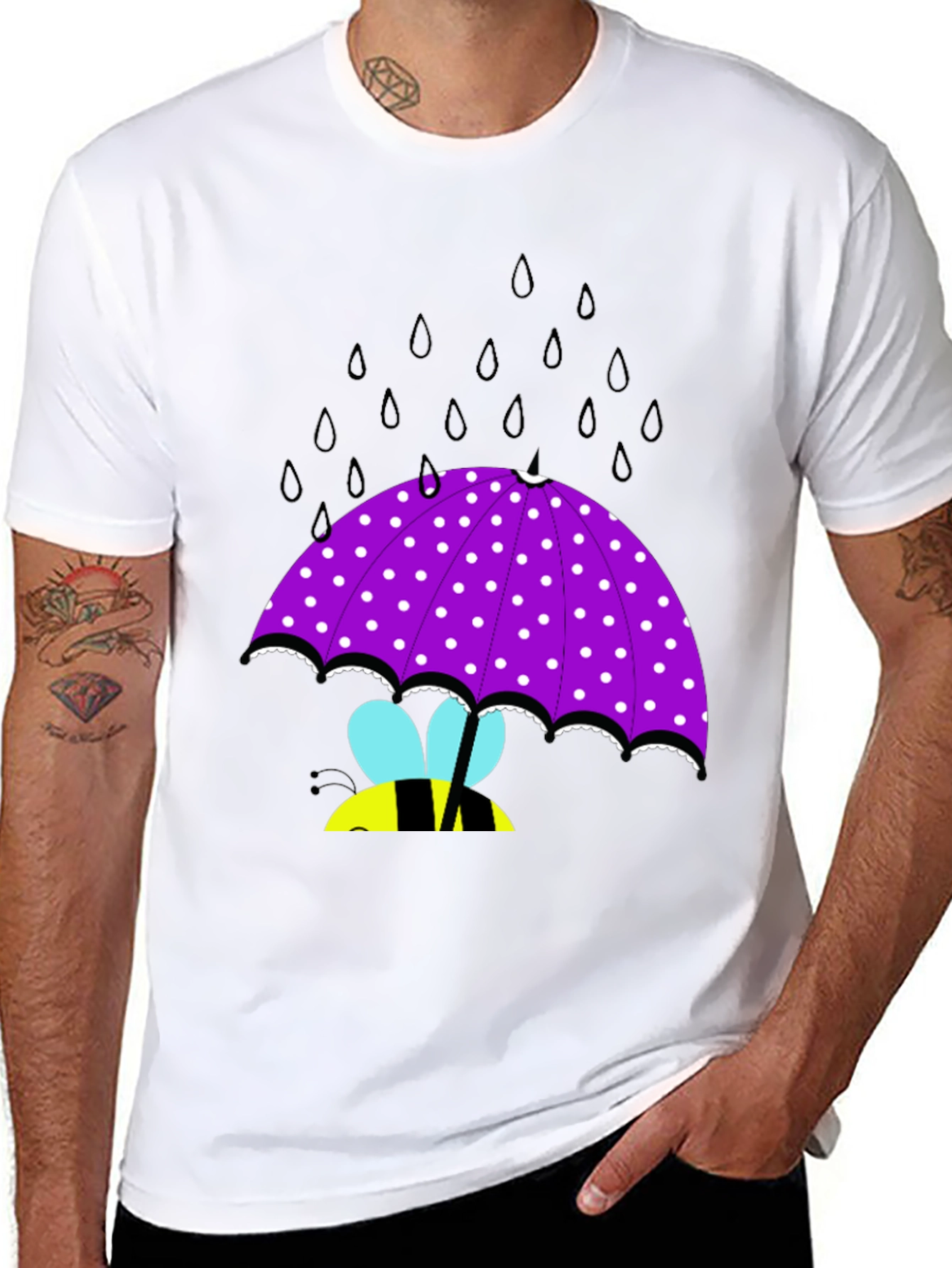 Bee Under Umbrella Graphic Tee