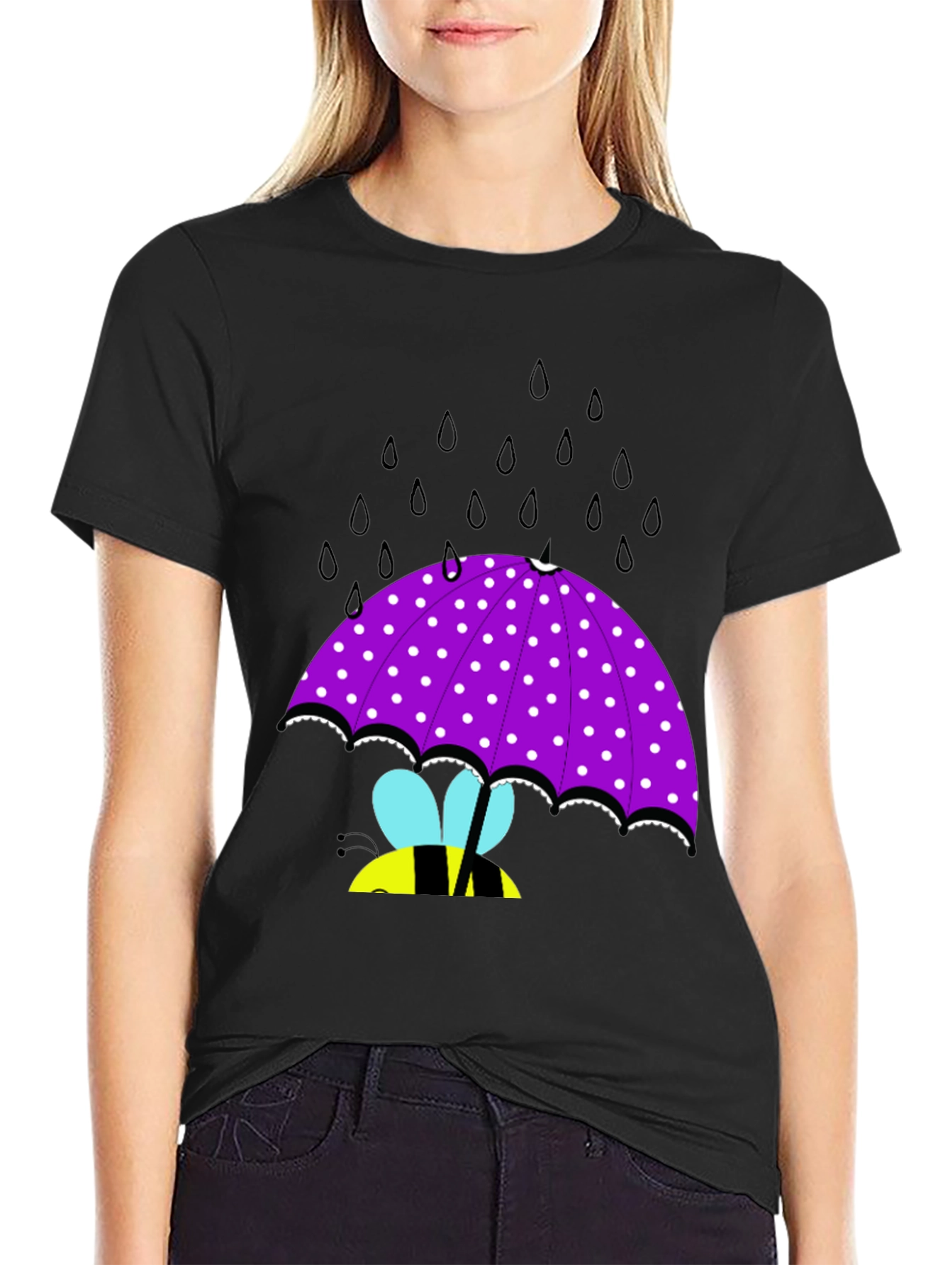 Bee Under Umbrella Graphic Tee