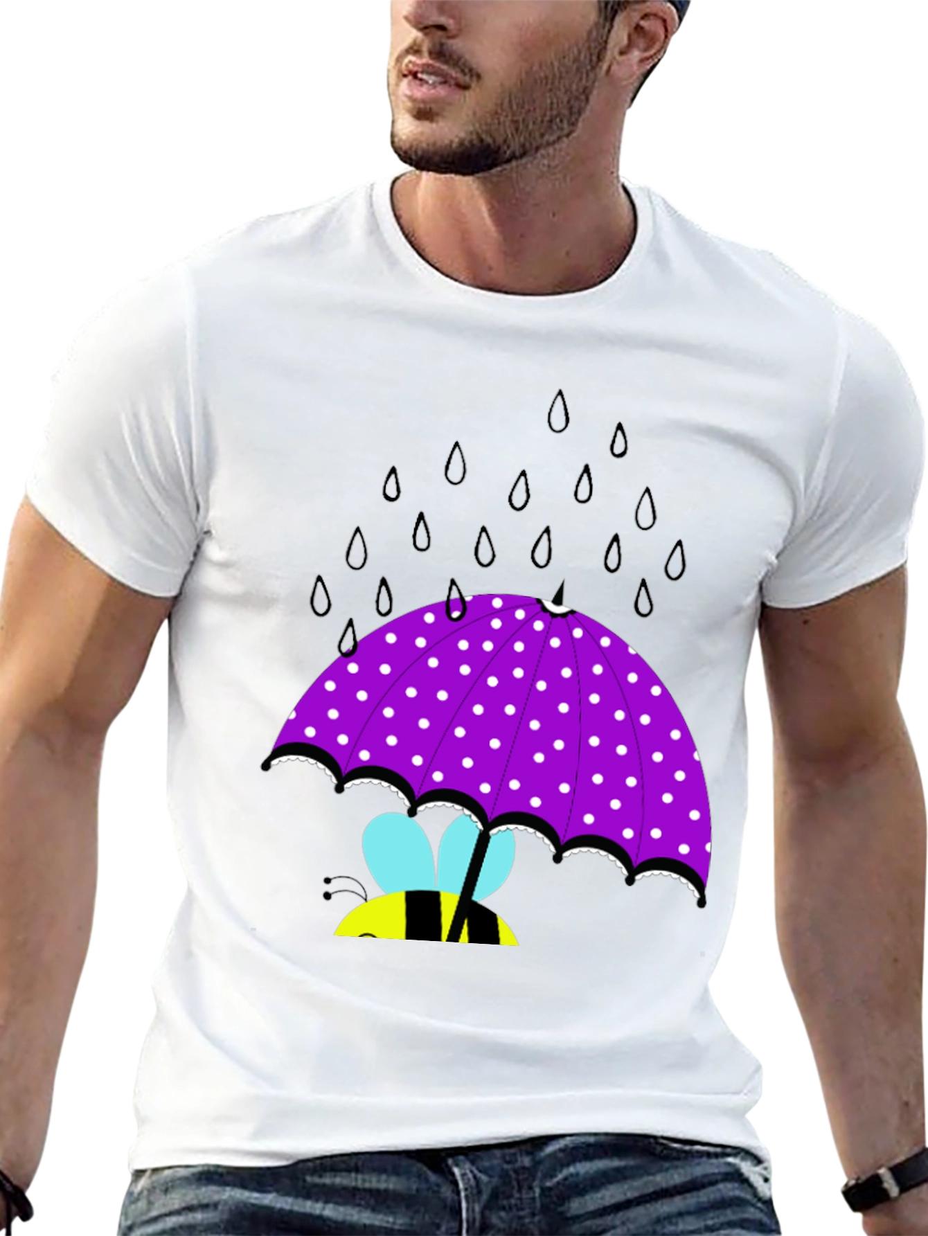 Bee Under Umbrella Graphic Tee