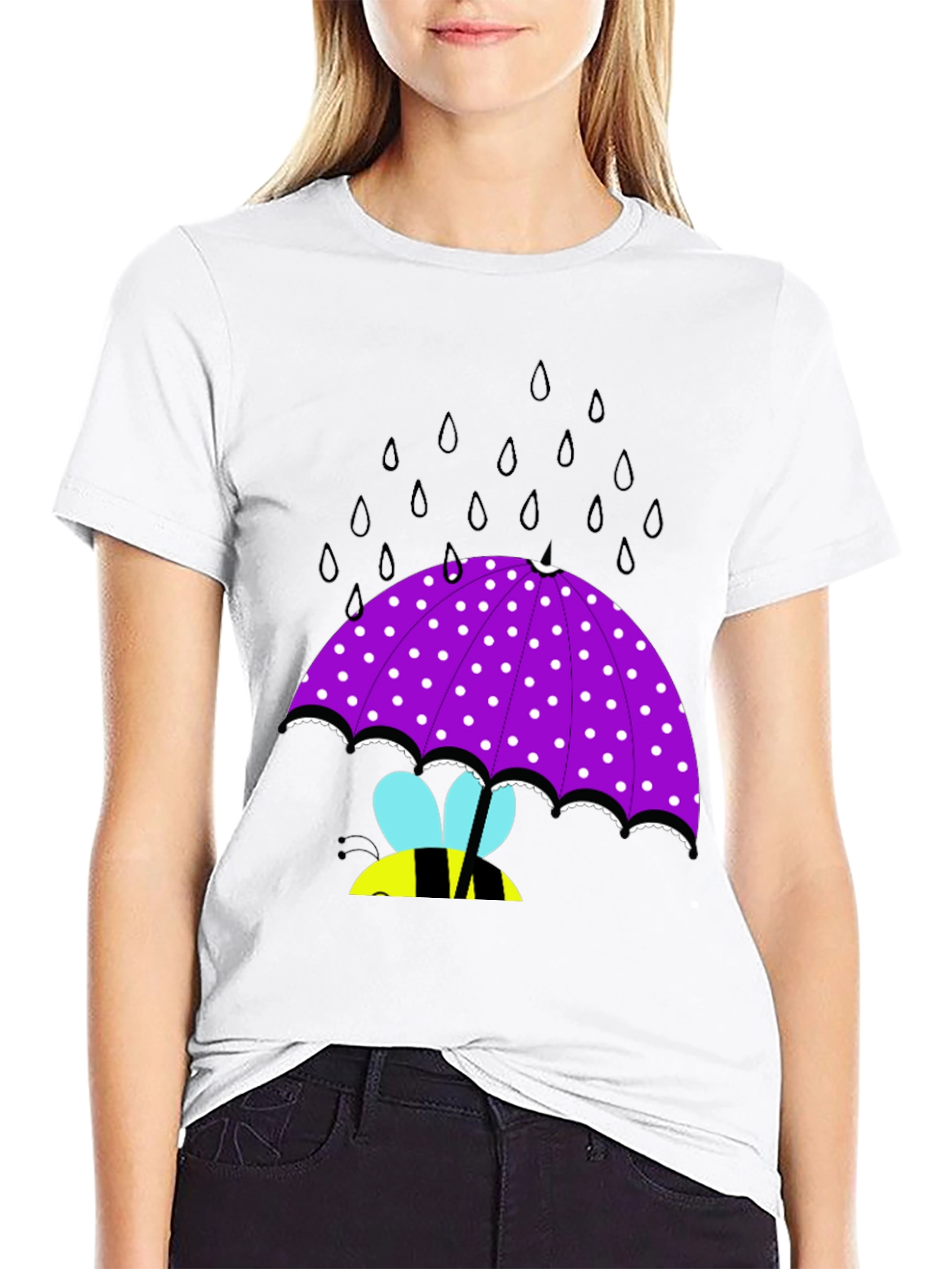Bee Under Umbrella Graphic Tee