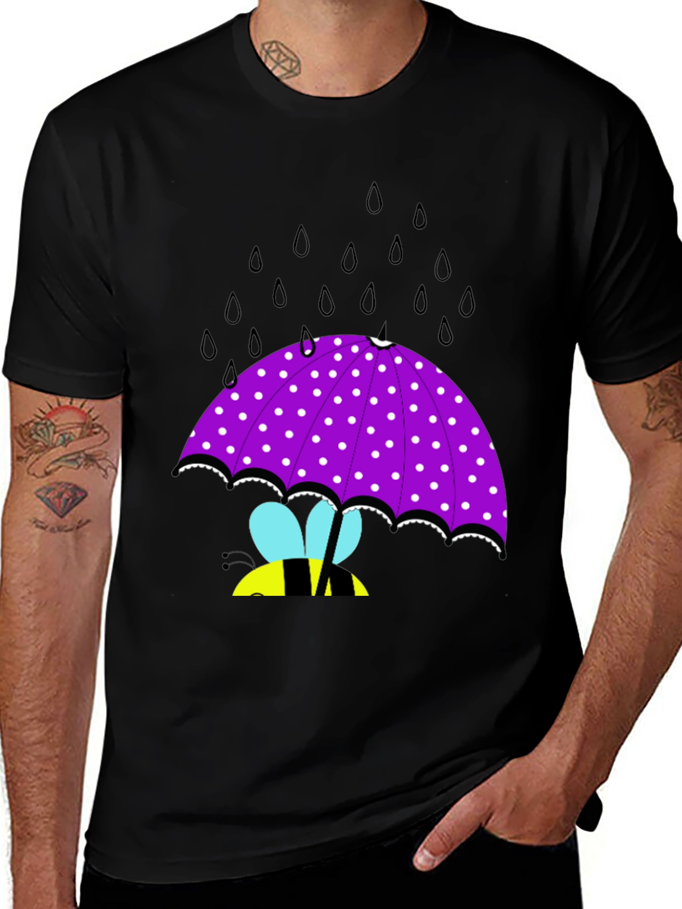 Bee Under Umbrella Graphic Tee