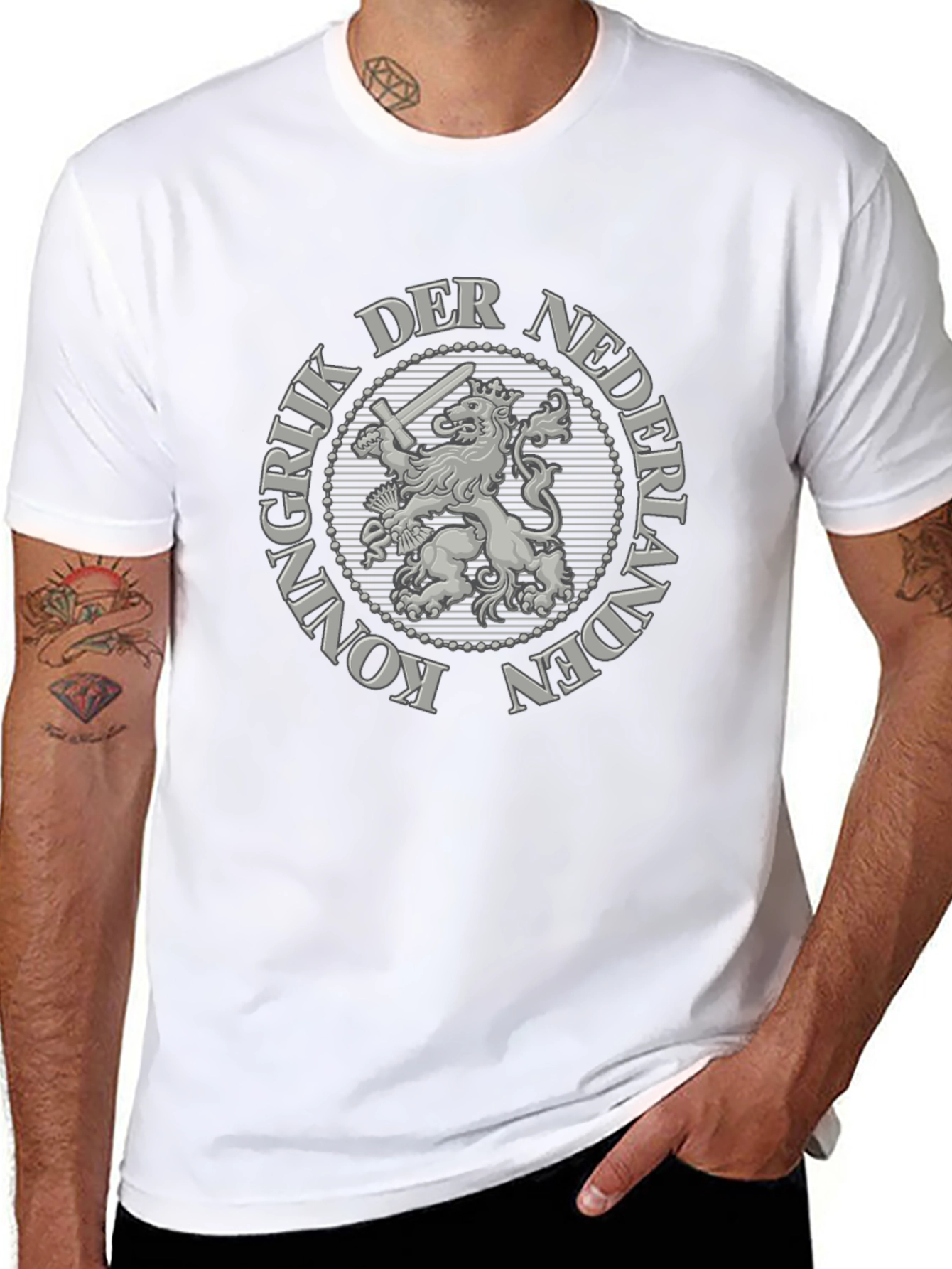 Netherlands Lion Graphic T-Shirt - Black
