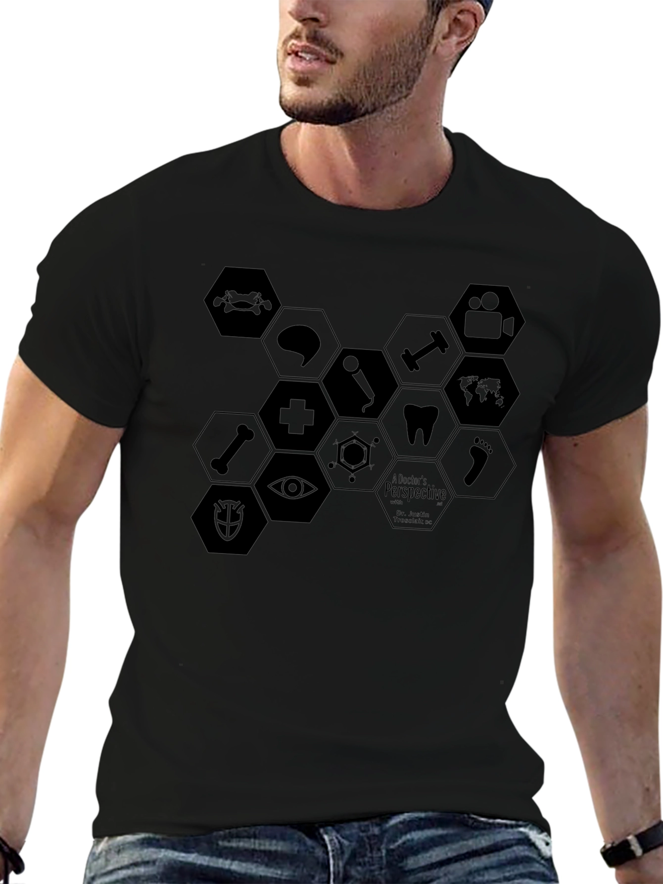 A Doctors Perspective T-Shirt - Medical Hexagon Design