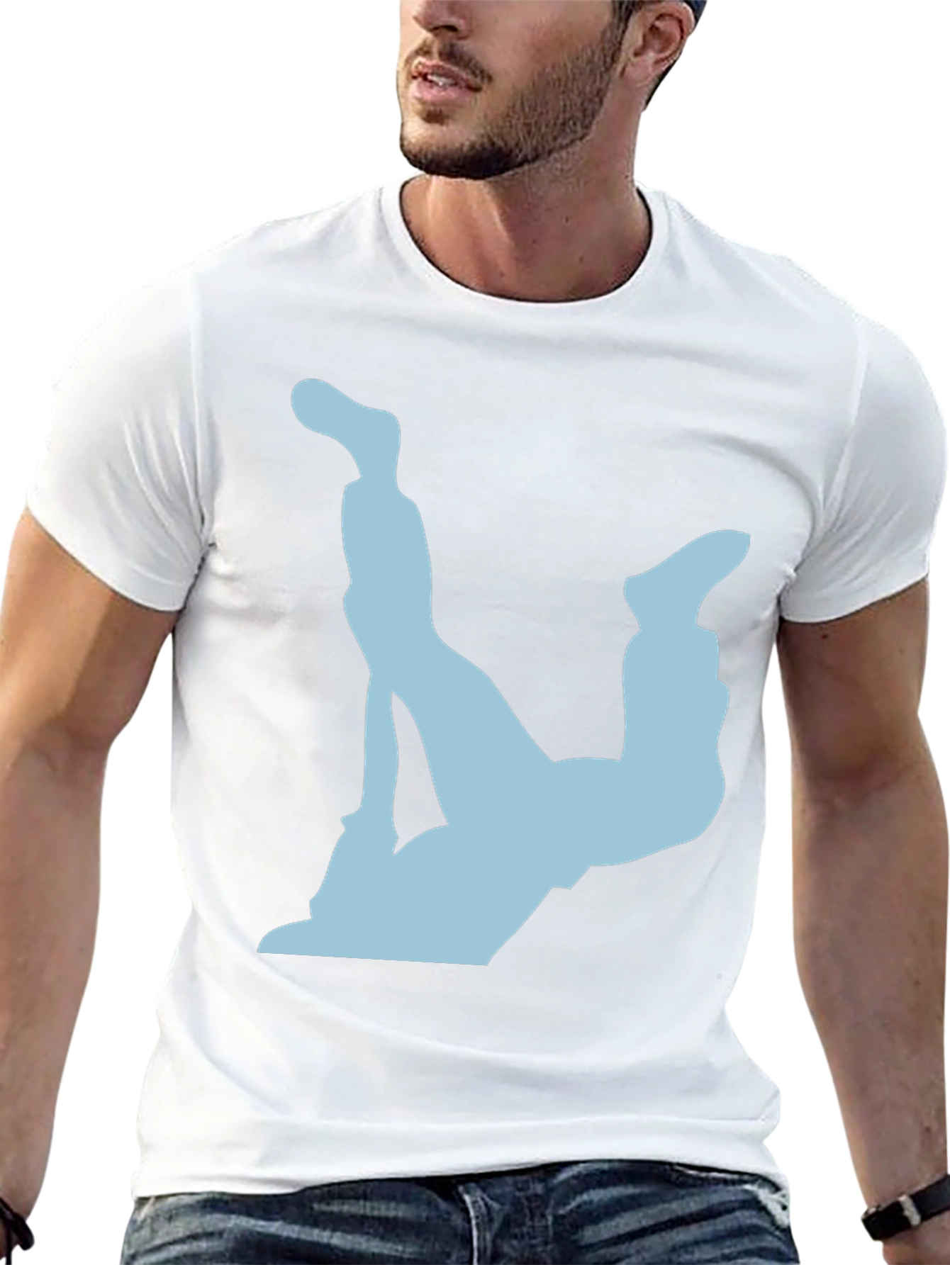 Upside Down Diver Graphic Tee - Black