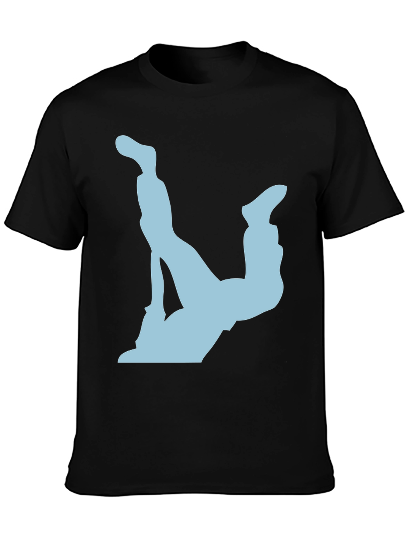 Upside Down Diver Graphic Tee - Black