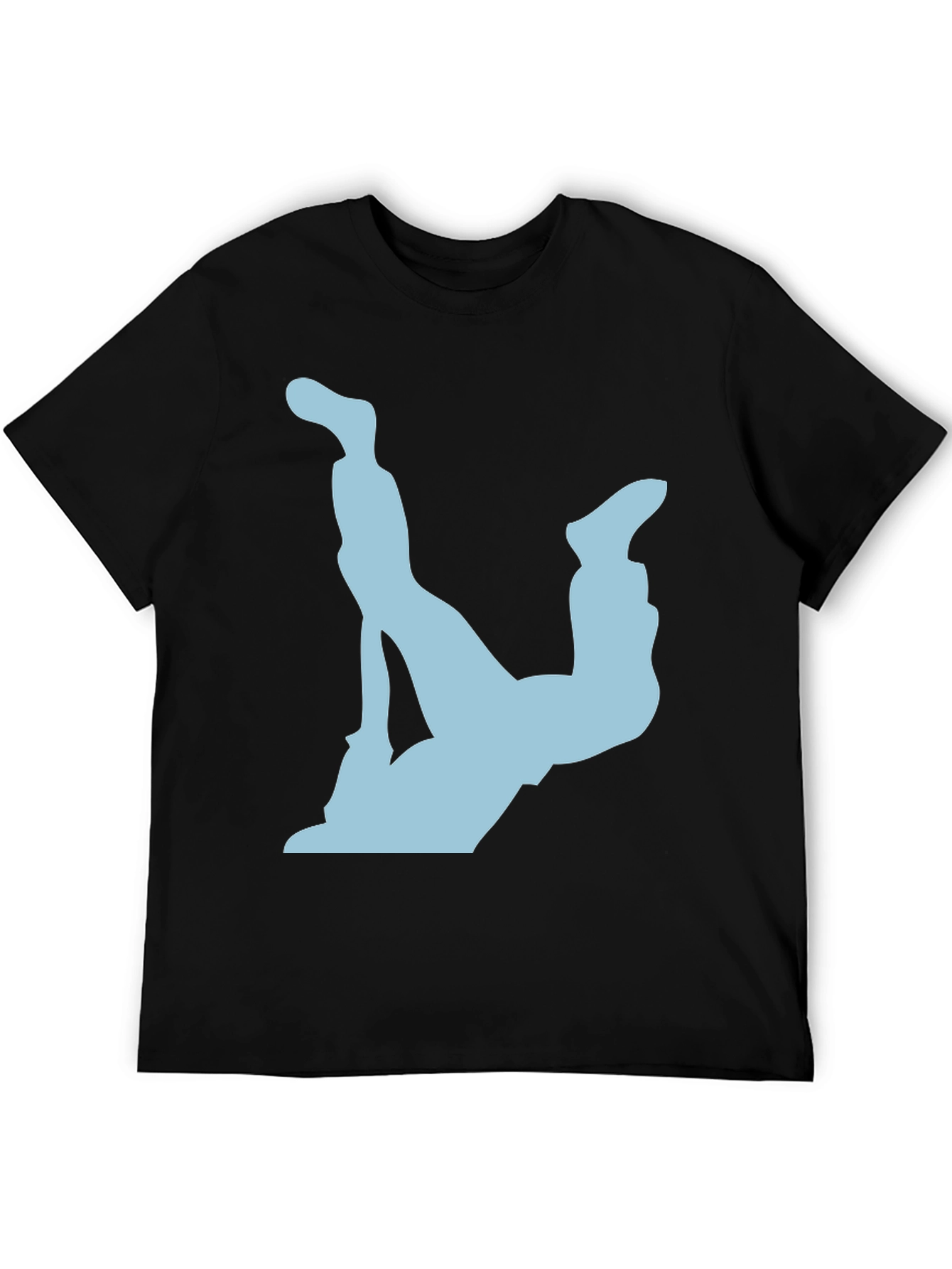Upside Down Diver Graphic Tee - Black