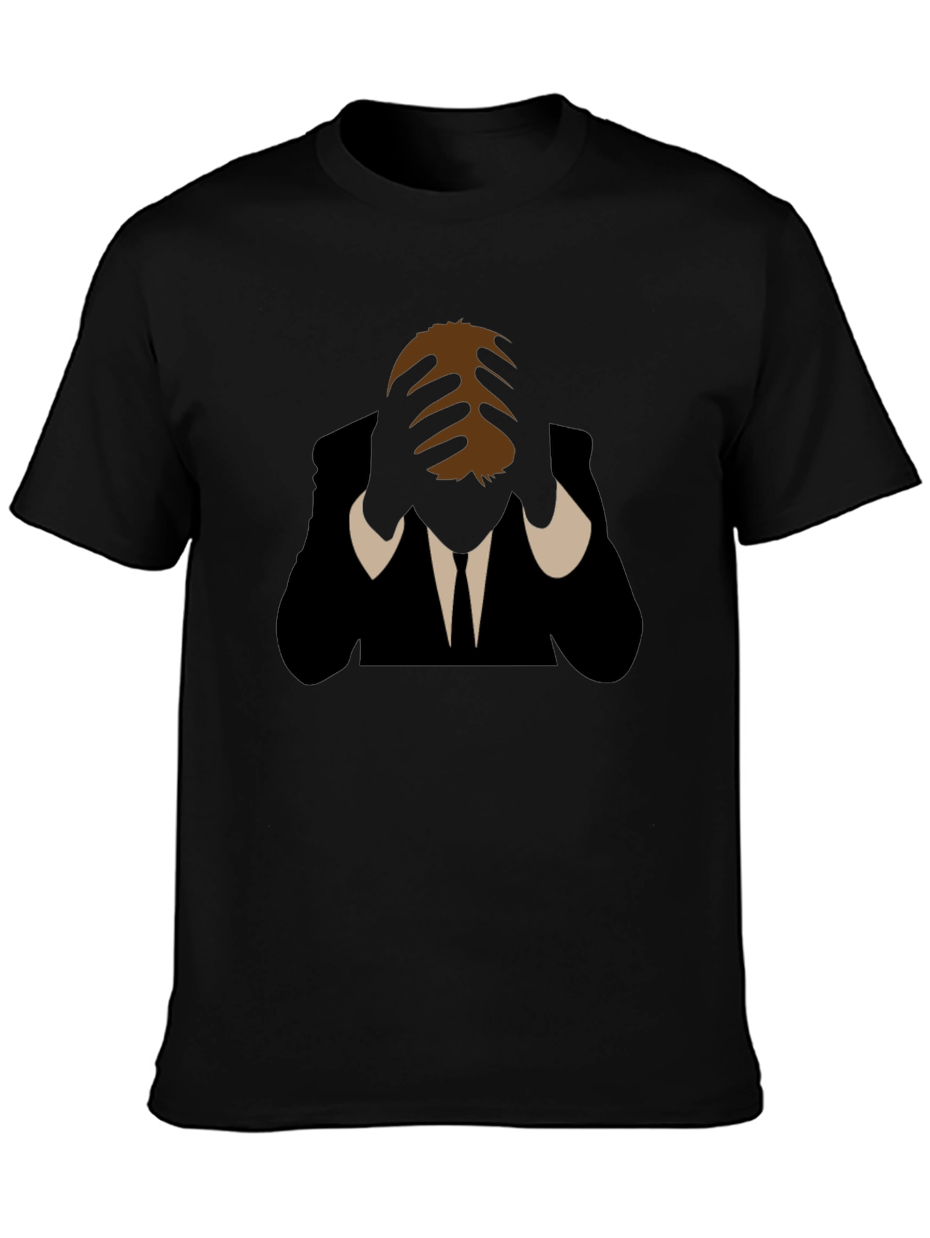 Stressed Silhouette Graphic Tee - Black