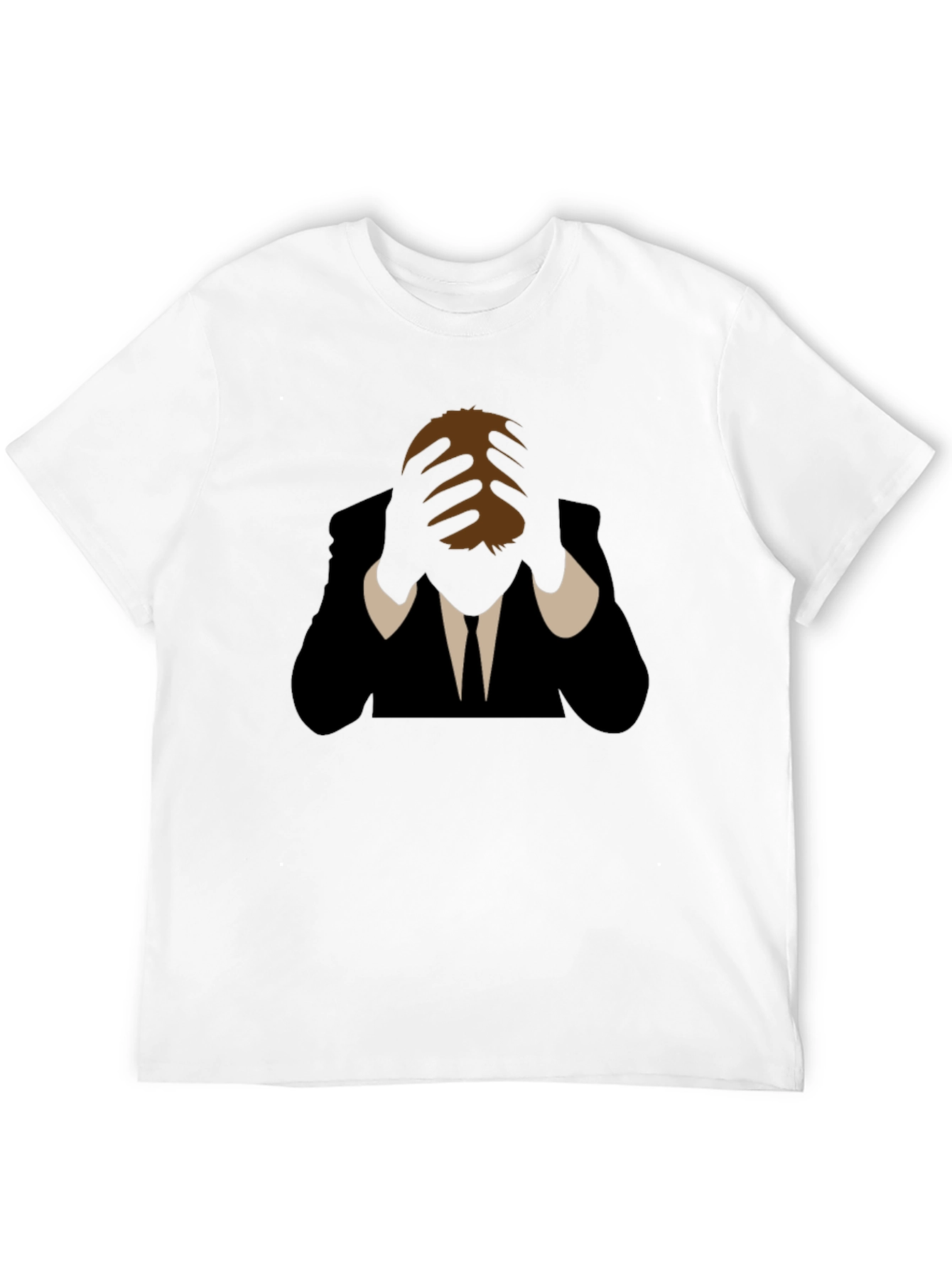 Stressed Silhouette Graphic Tee - Black