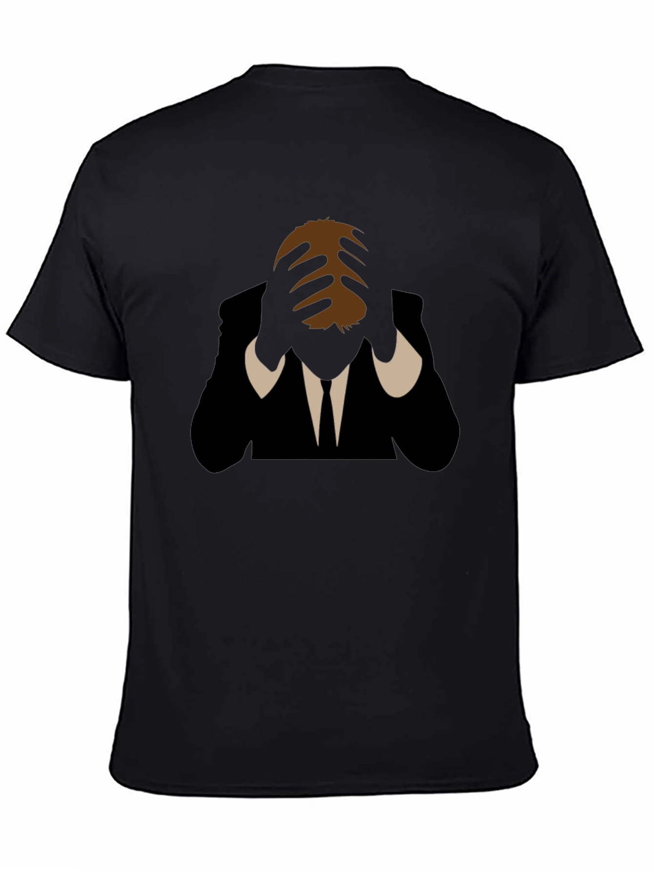Stressed Silhouette Graphic Tee - Black