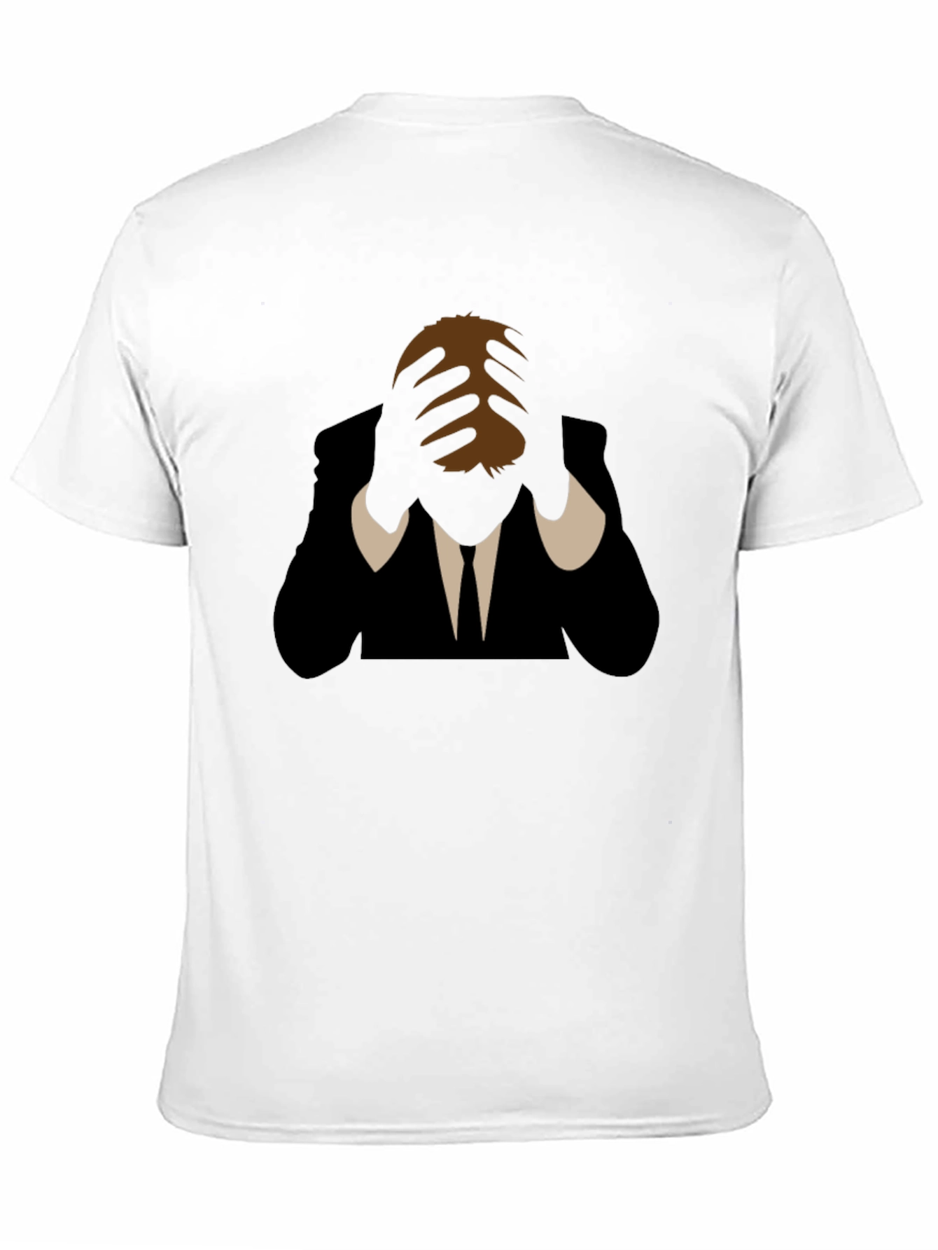 Stressed Silhouette Graphic Tee - Black