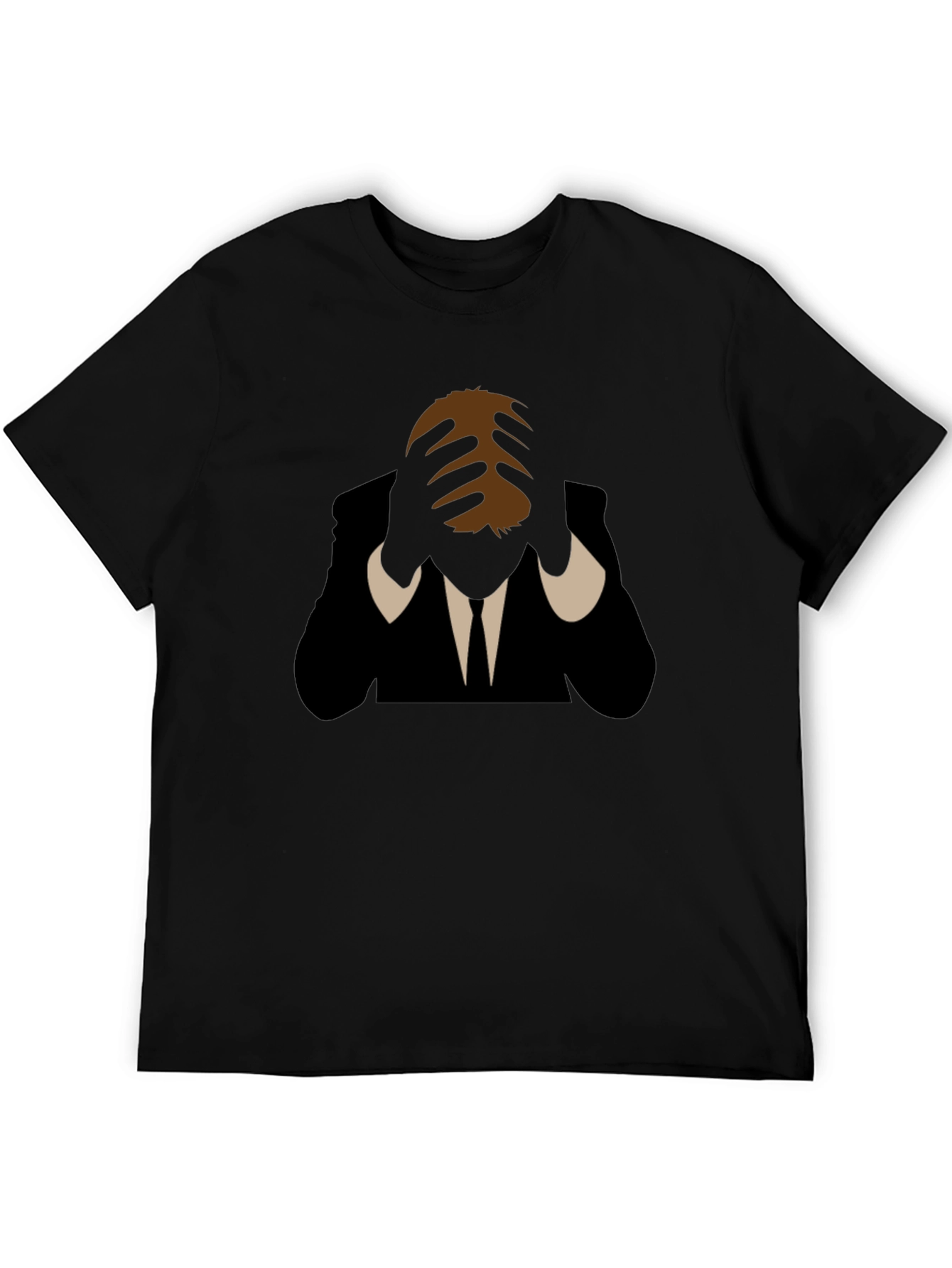 Stressed Silhouette Graphic Tee - Black