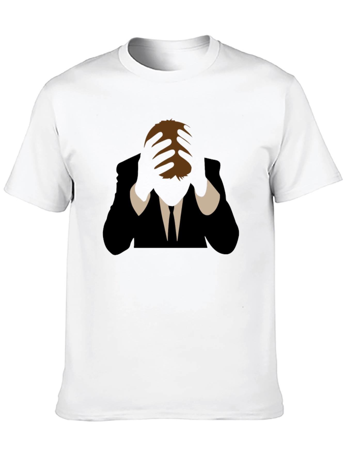 Stressed Silhouette Graphic Tee - Black