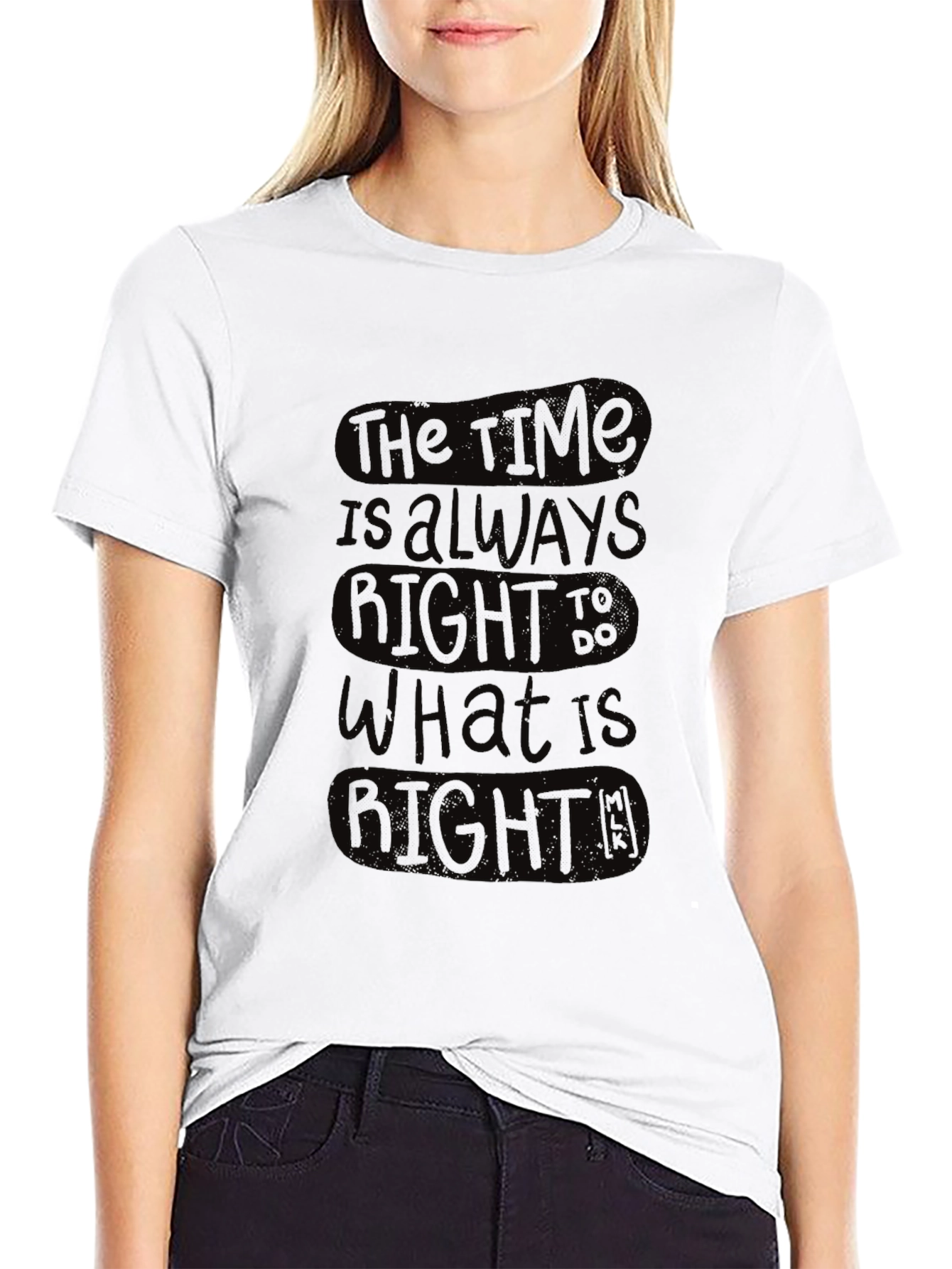 The Time is Always Right T-Shirt - Black