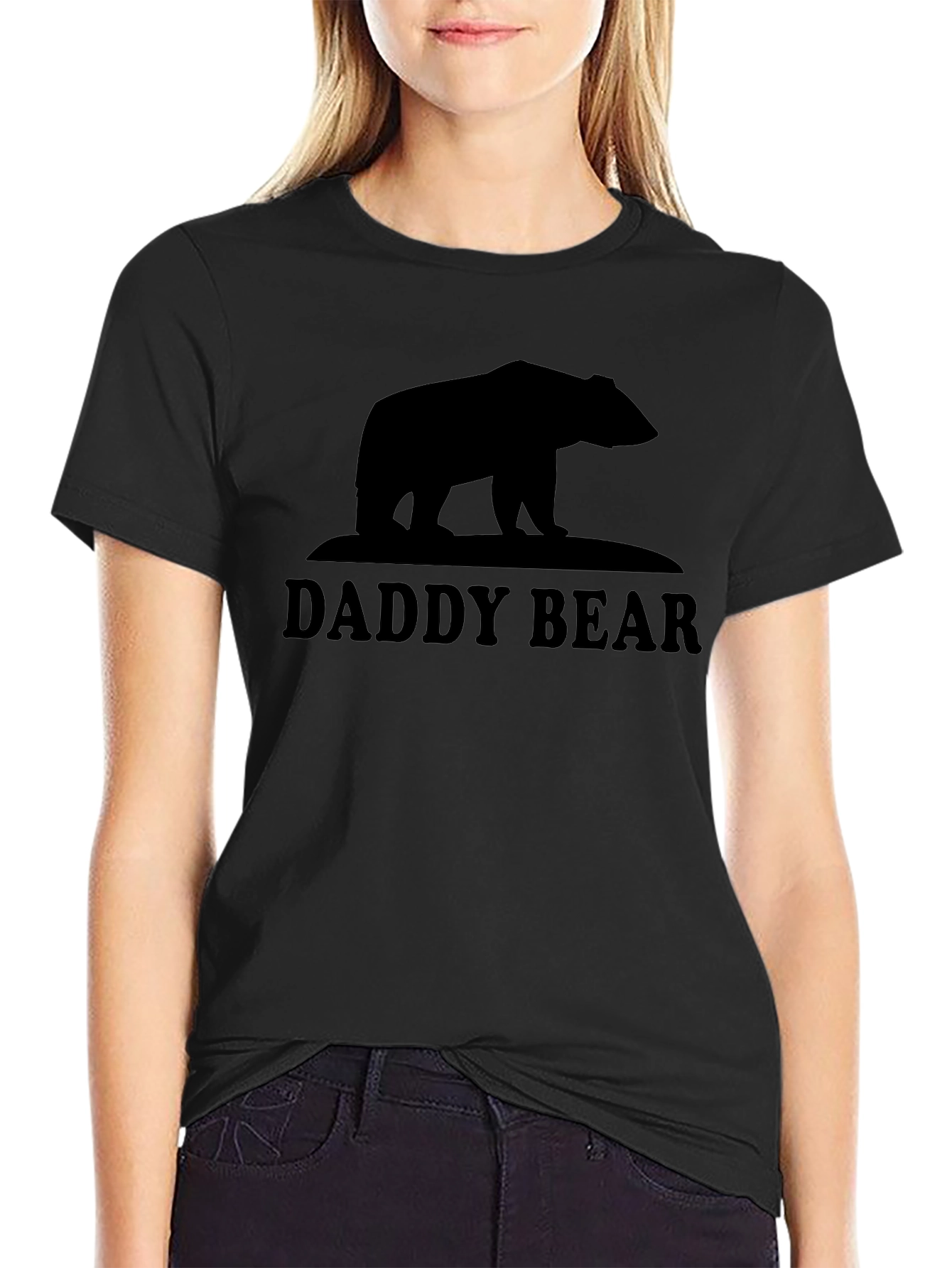 Daddy Bear Black Graphic Tee