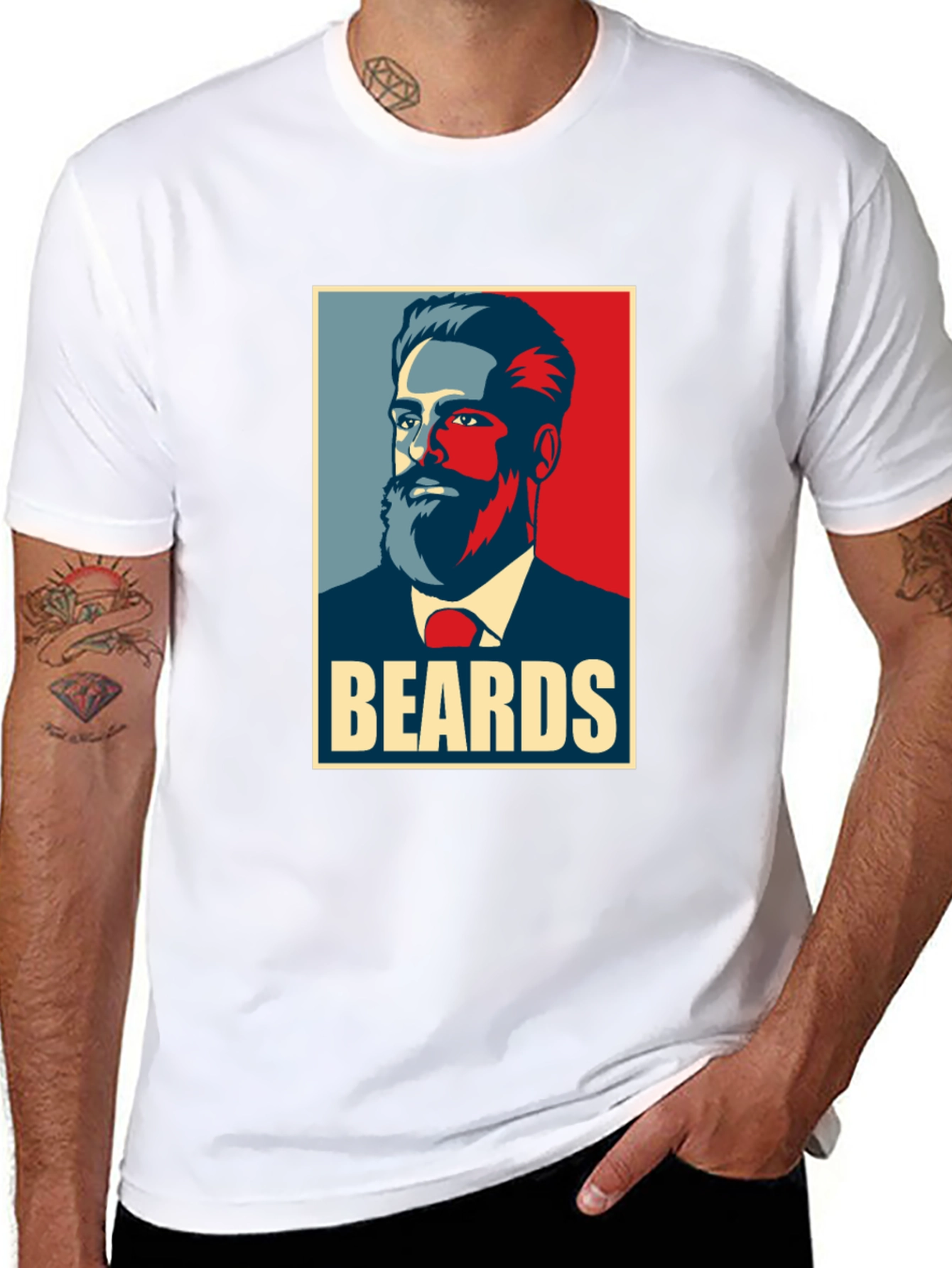 Beards Graphic T-Shirt - Mens Black Tee