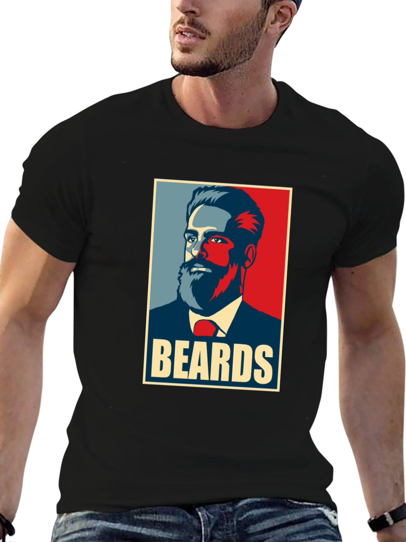 Beards Graphic T-Shirt - Mens Black Tee