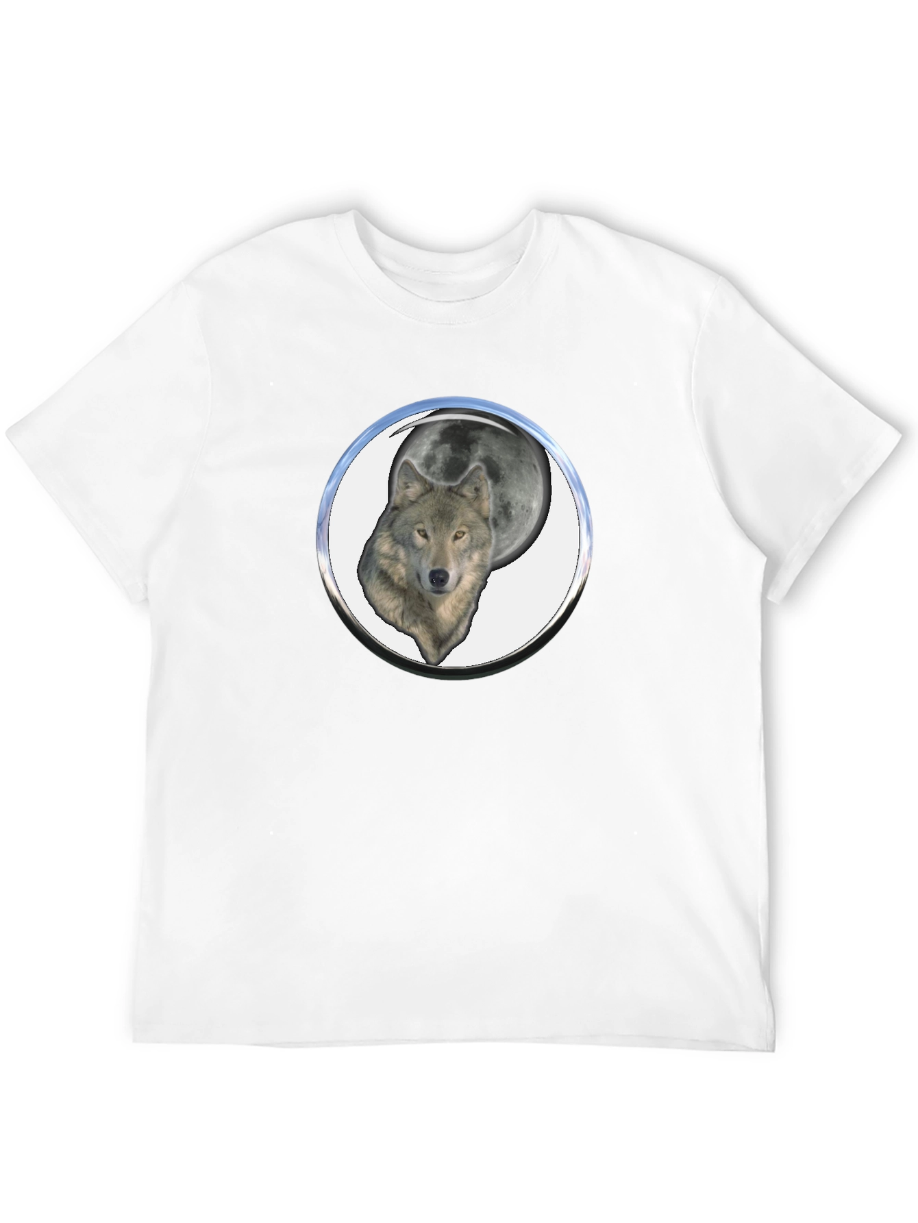 Wolf Moon Graphic Tee - Black Cotton Blend