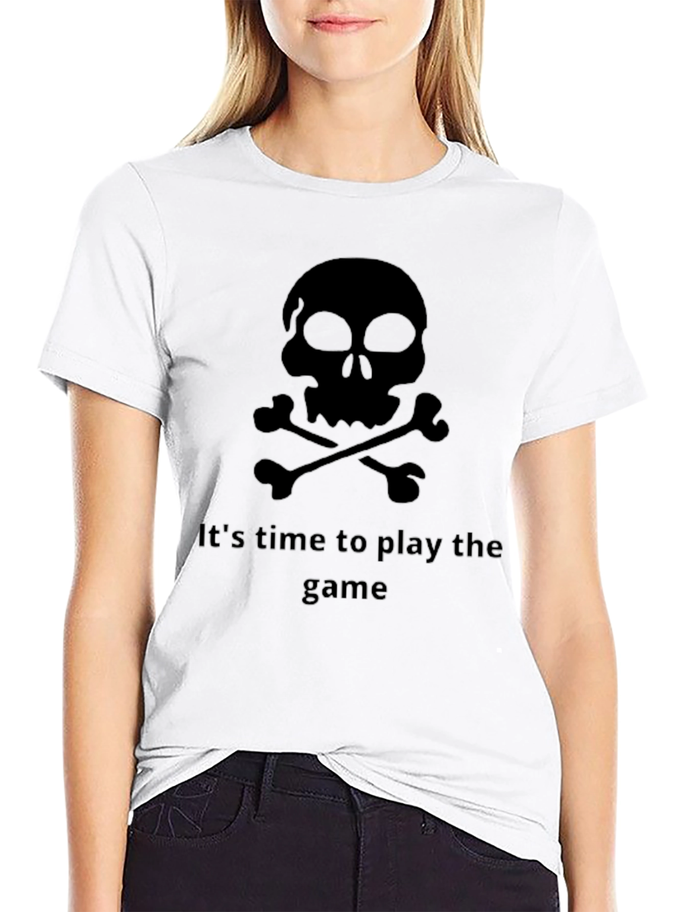 Skull & Crossbones Game Time Black T-Shirt