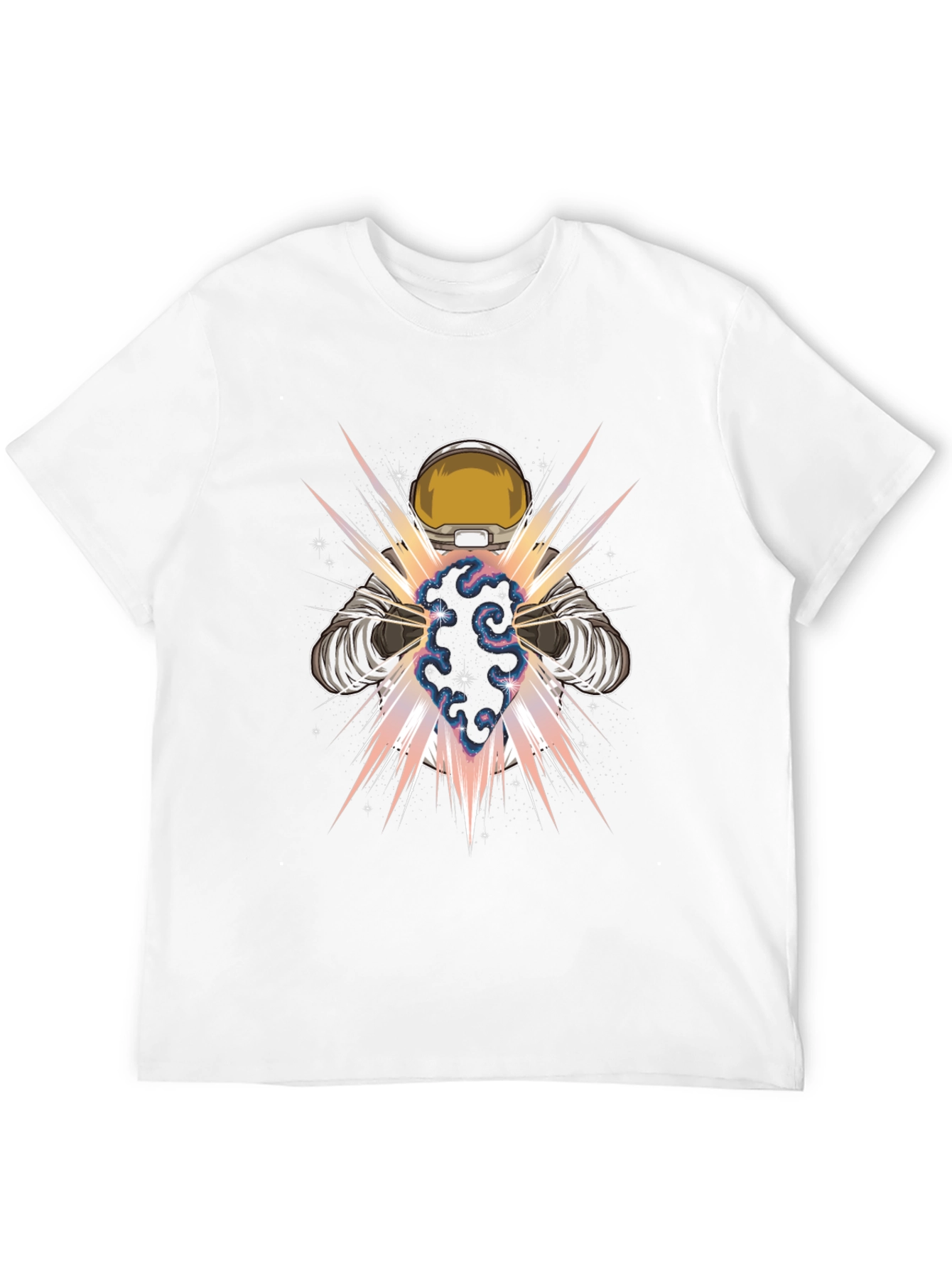 Astronaut Galaxy Power T-Shirt - Cosmic Design