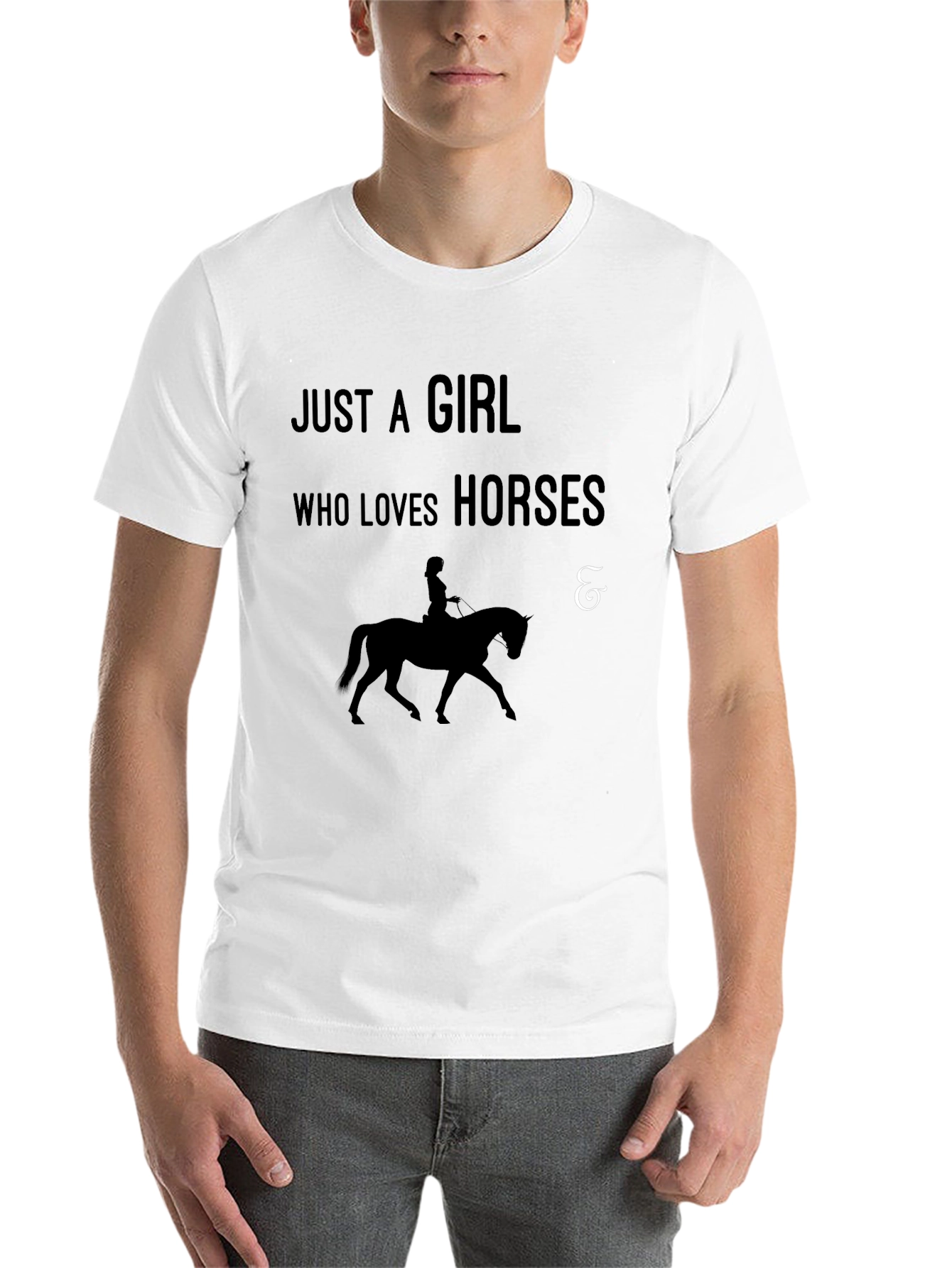Just A Girl Who Loves Horses Black T-Shirt