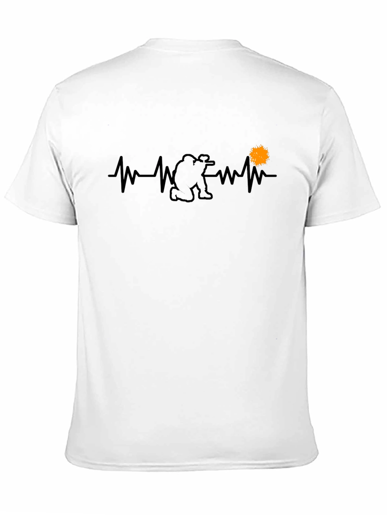Photographer Heartbeat Black T-Shirt