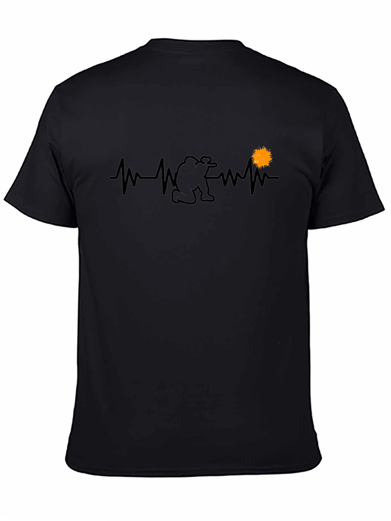 Photographer Heartbeat Black T-Shirt