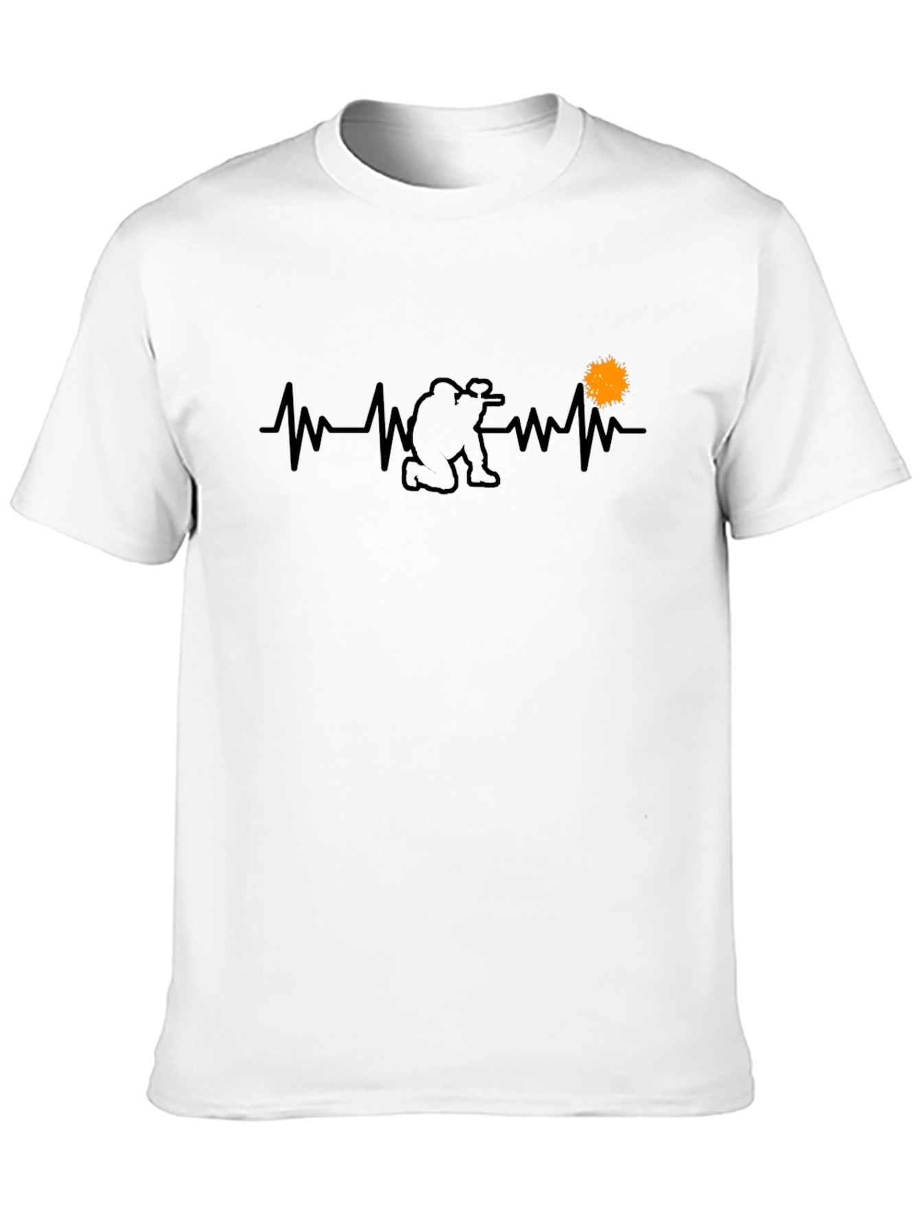 Photographer Heartbeat Black T-Shirt