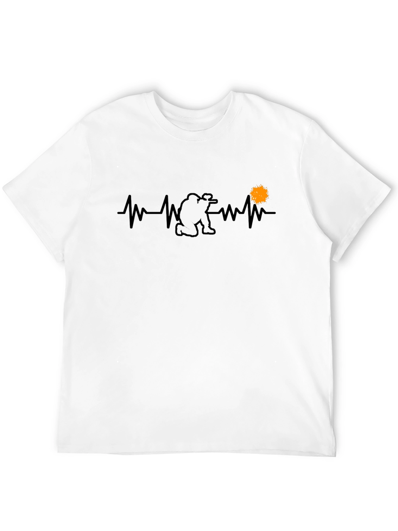 Photographer Heartbeat Black T-Shirt