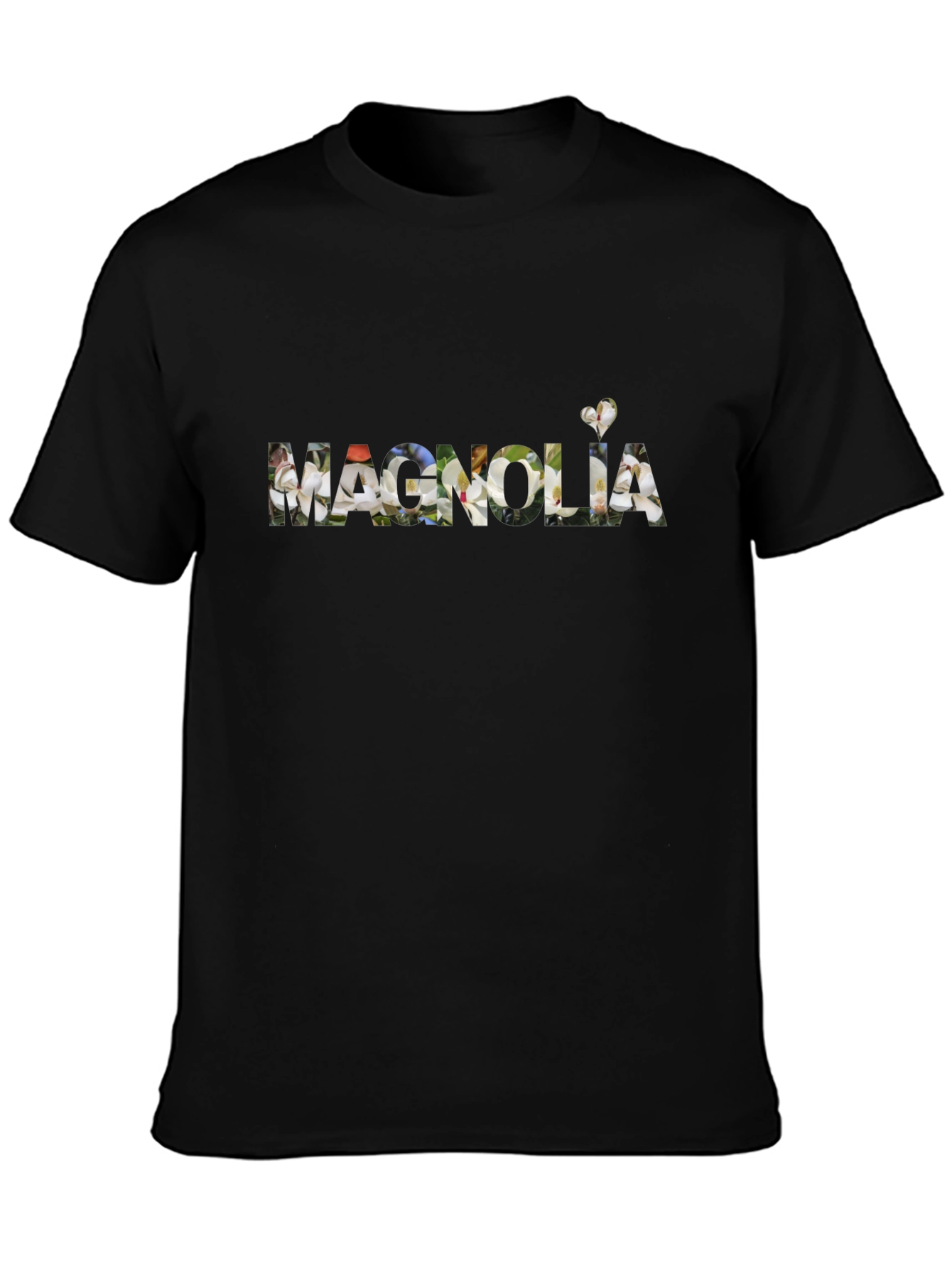 Magnolia Graphic Tee - Classic Black Cotton