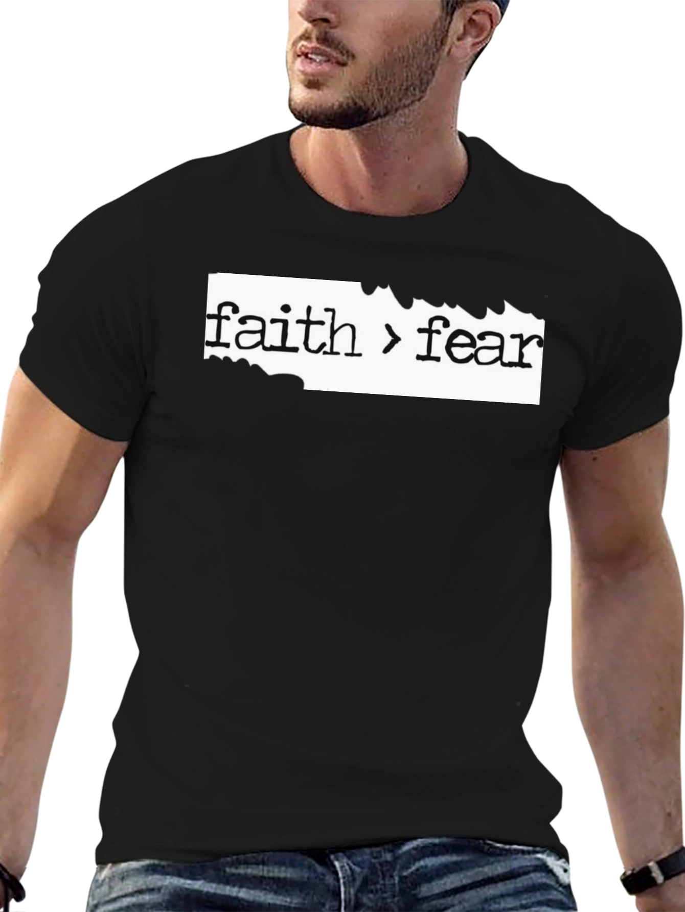 Faith Over Fear Graphic Tee - Black T-Shirt