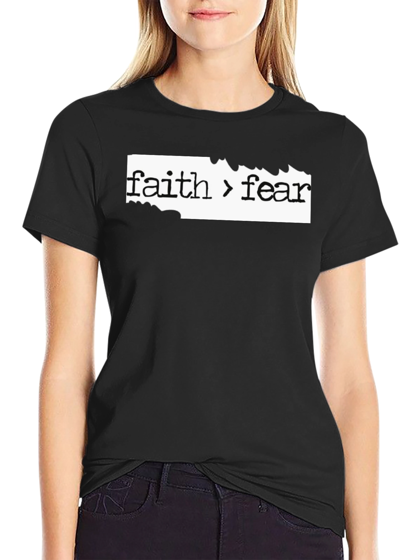 Faith Over Fear Graphic Tee - Black T-Shirt