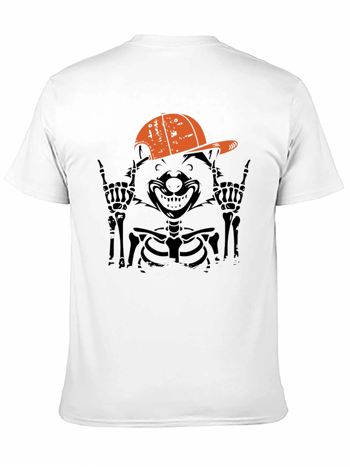 Cool Skeleton Raccoon Graphic Tee