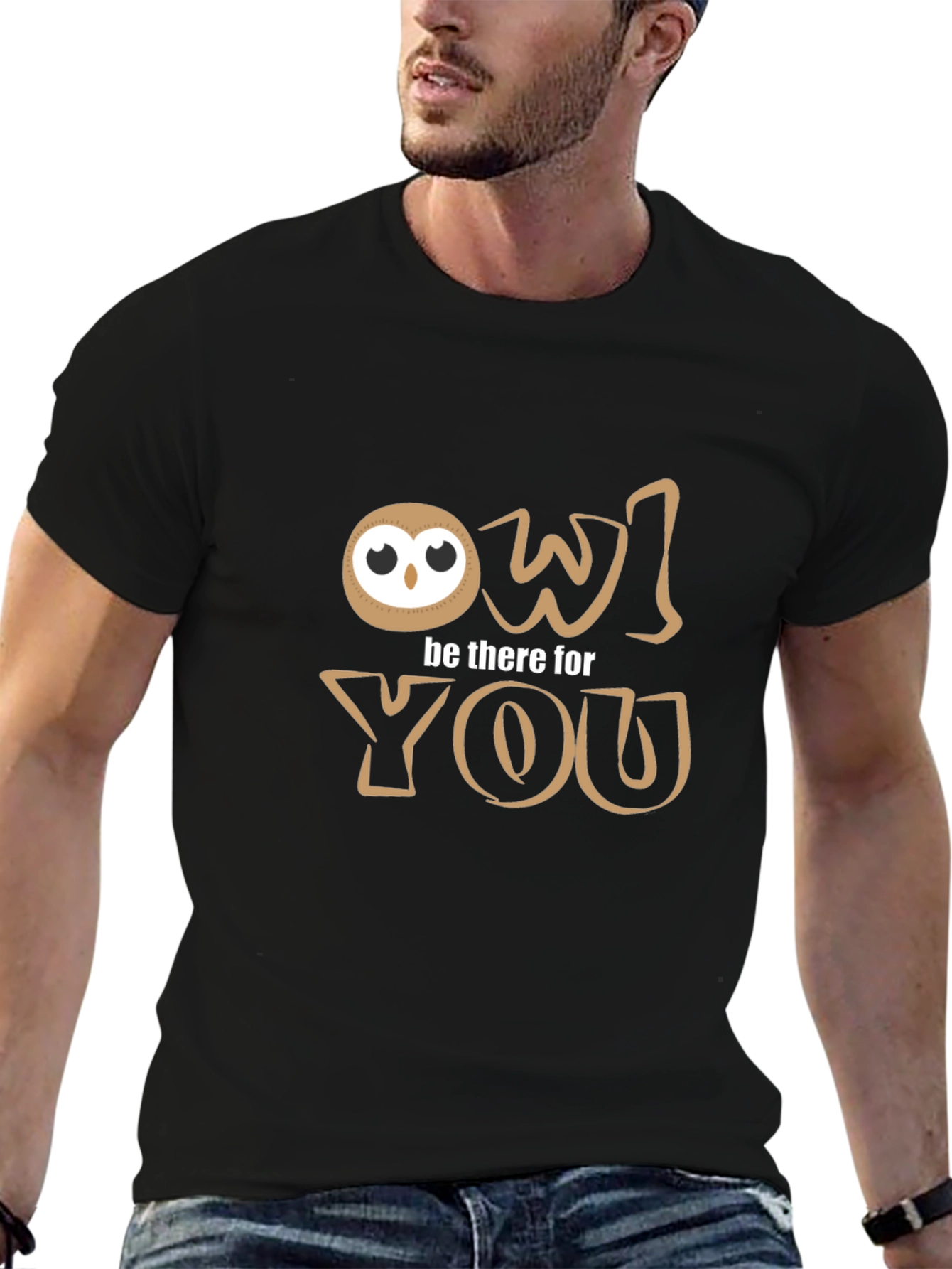 Owl Be There For You T-Shirt - Black