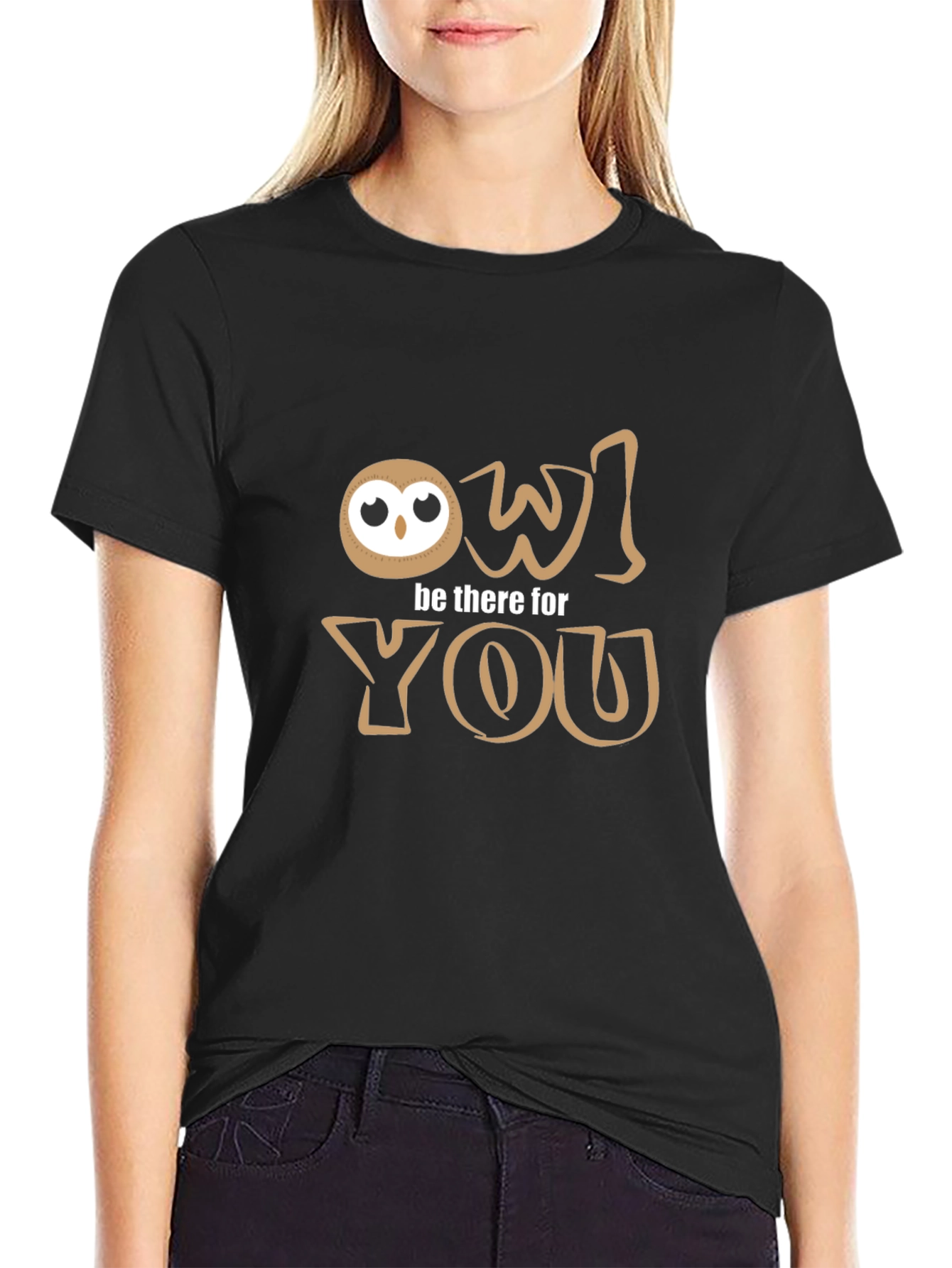 Owl Be There For You T-Shirt - Black